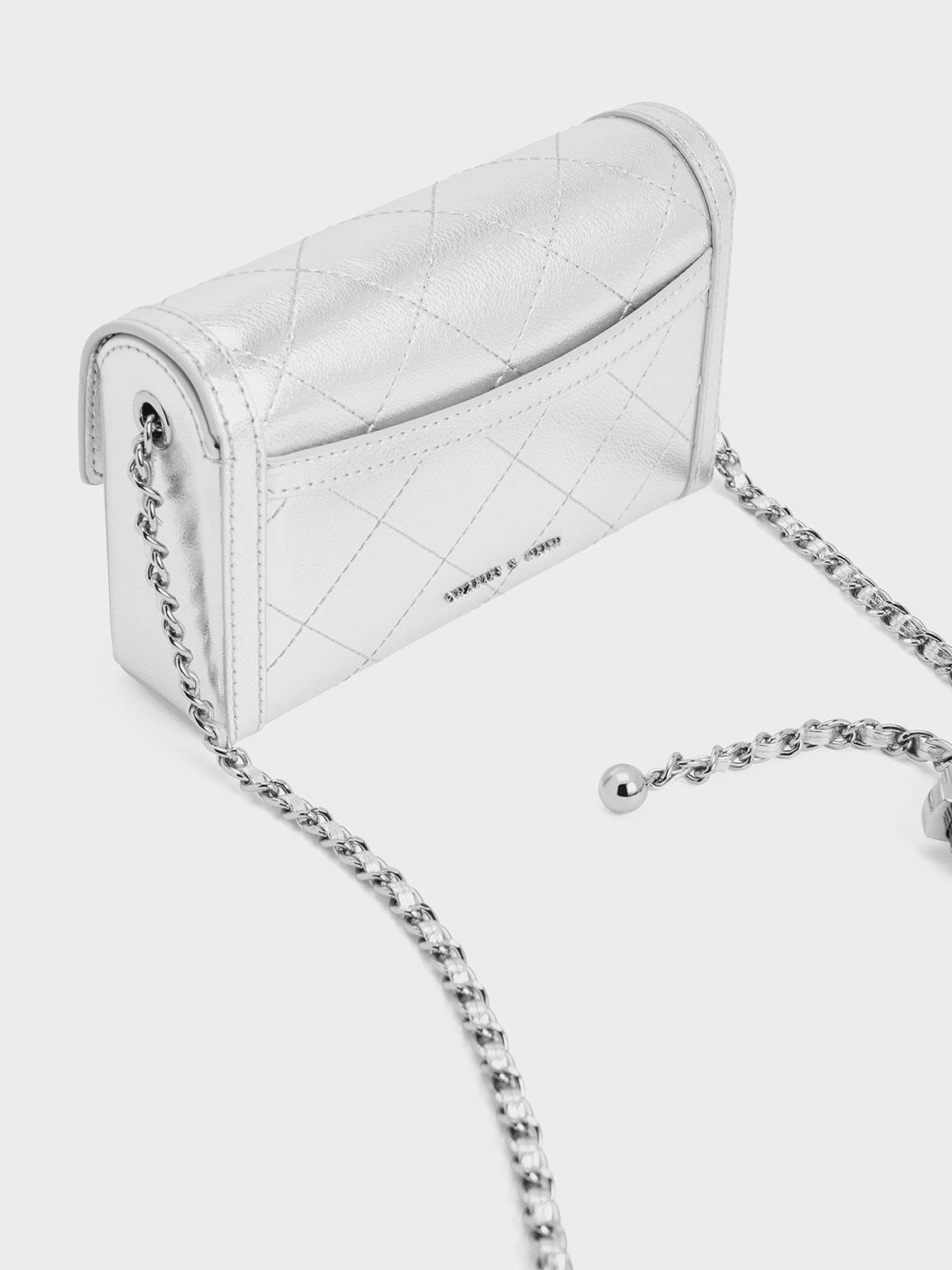 Charles and keith online silver bag