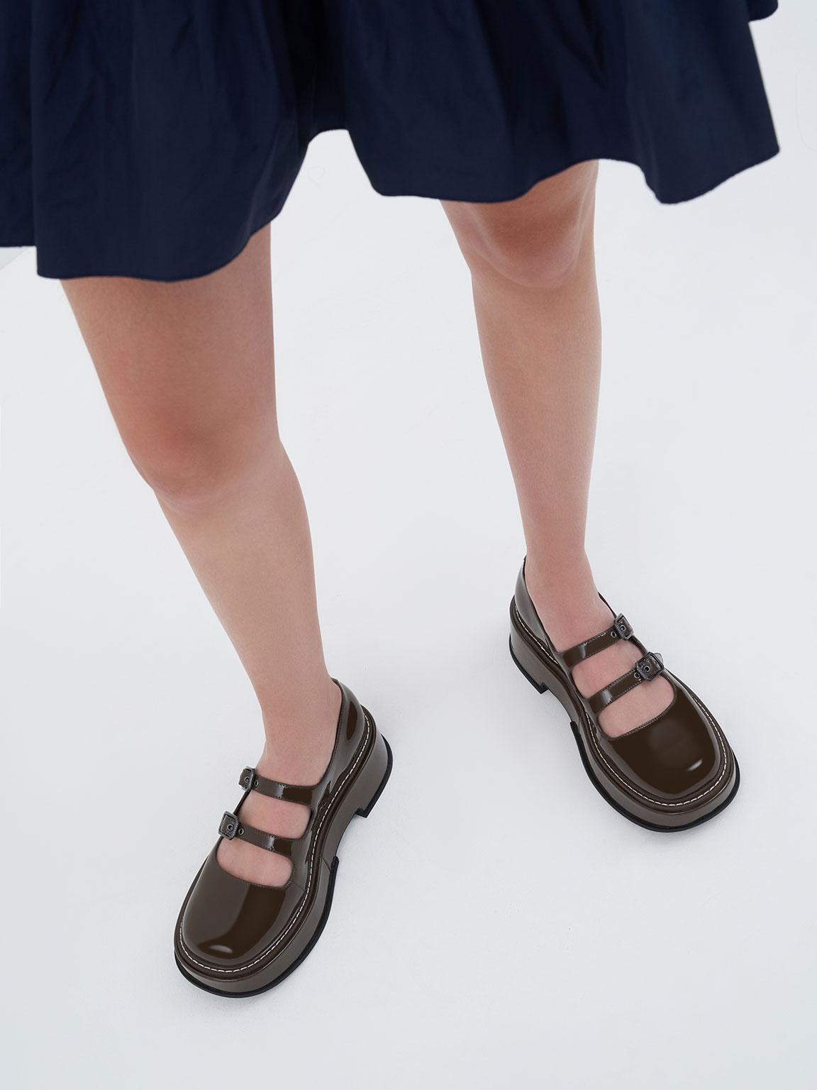 platform mary janes brown