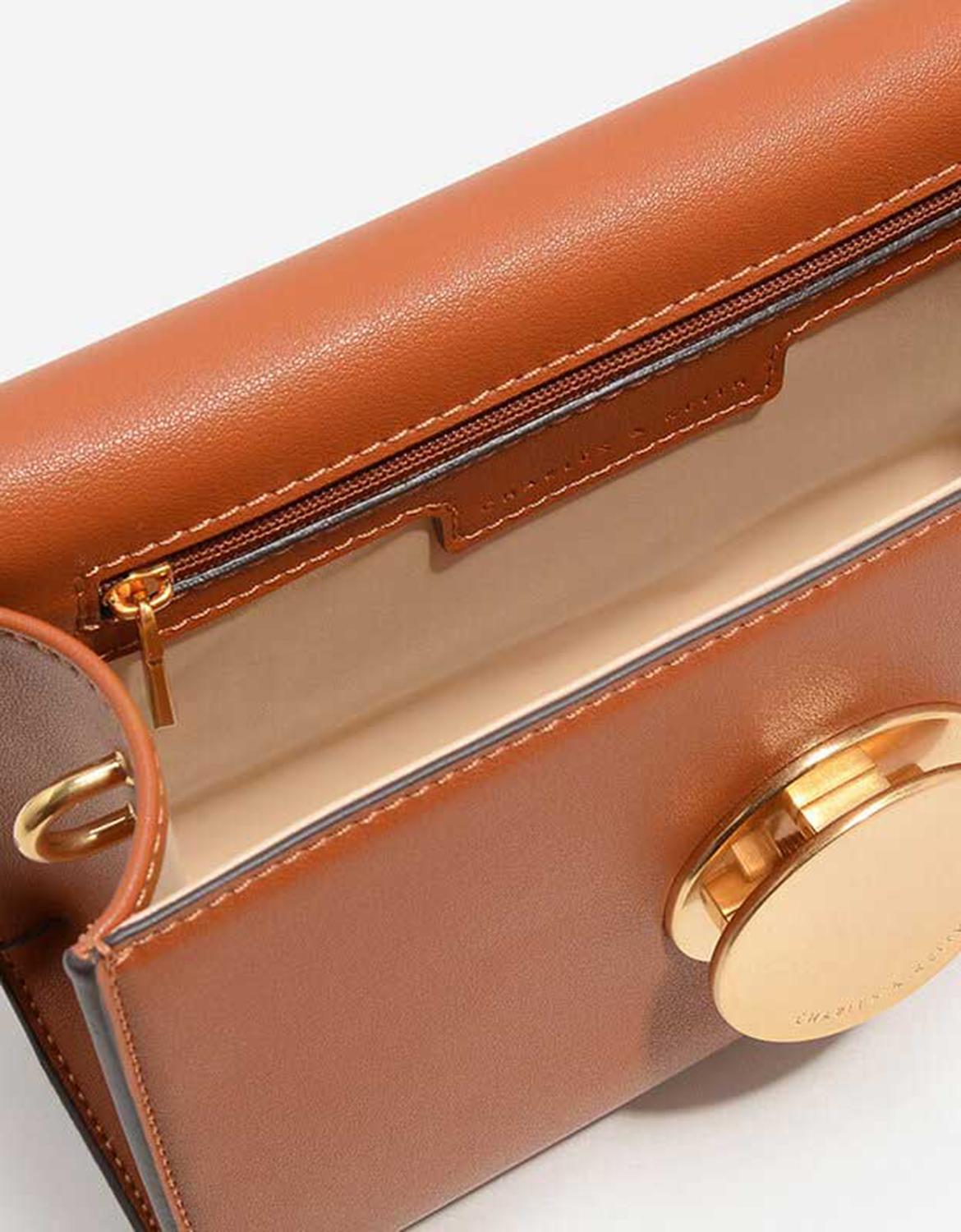 charles and keith orange sling bolsa