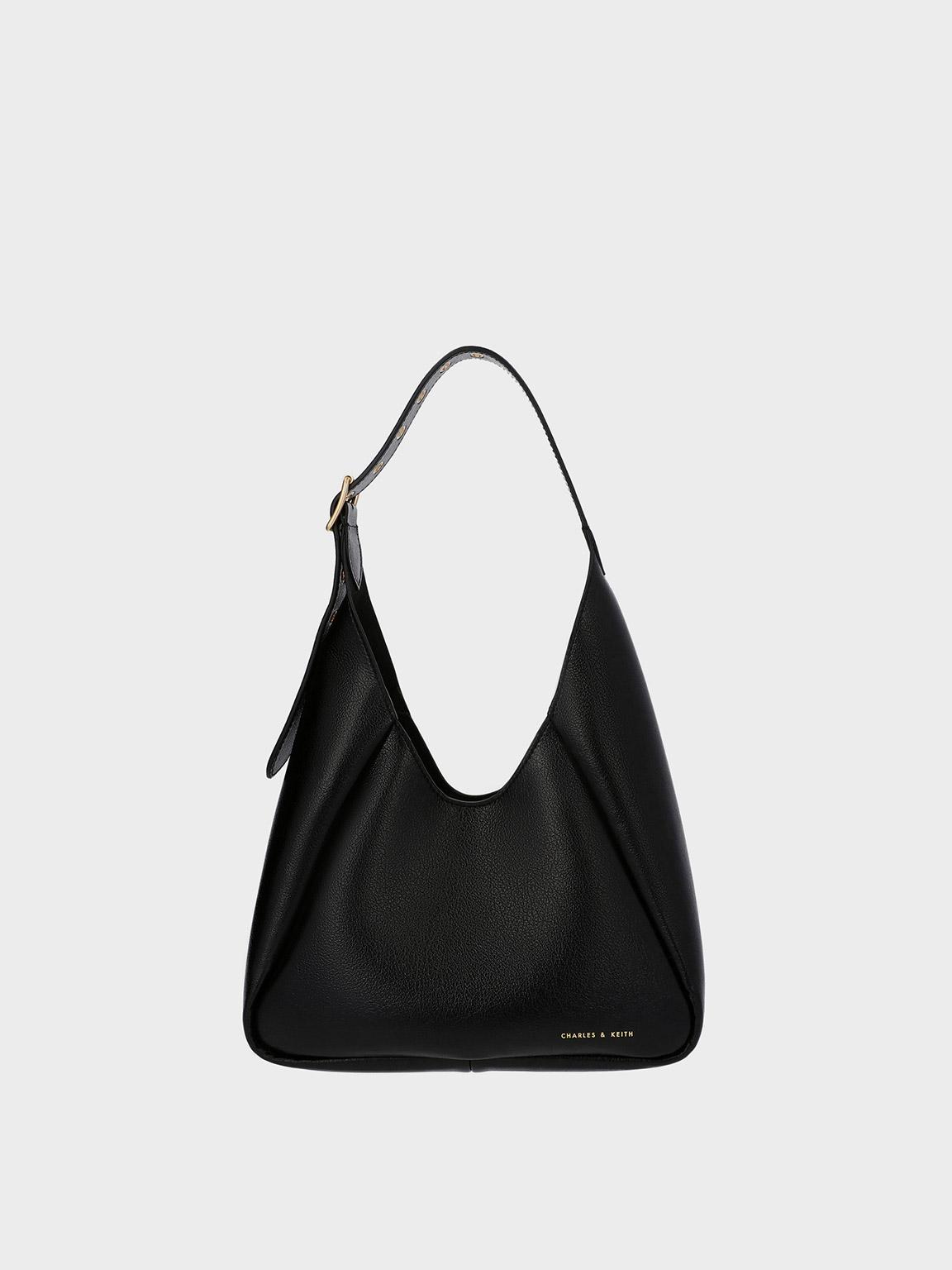 Charles & Keith Buzz Large Hobo Bag in Black Lyst