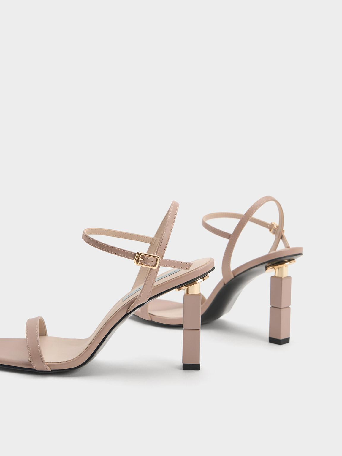 Charles & Keith Women's Sculptural Heel Sandals