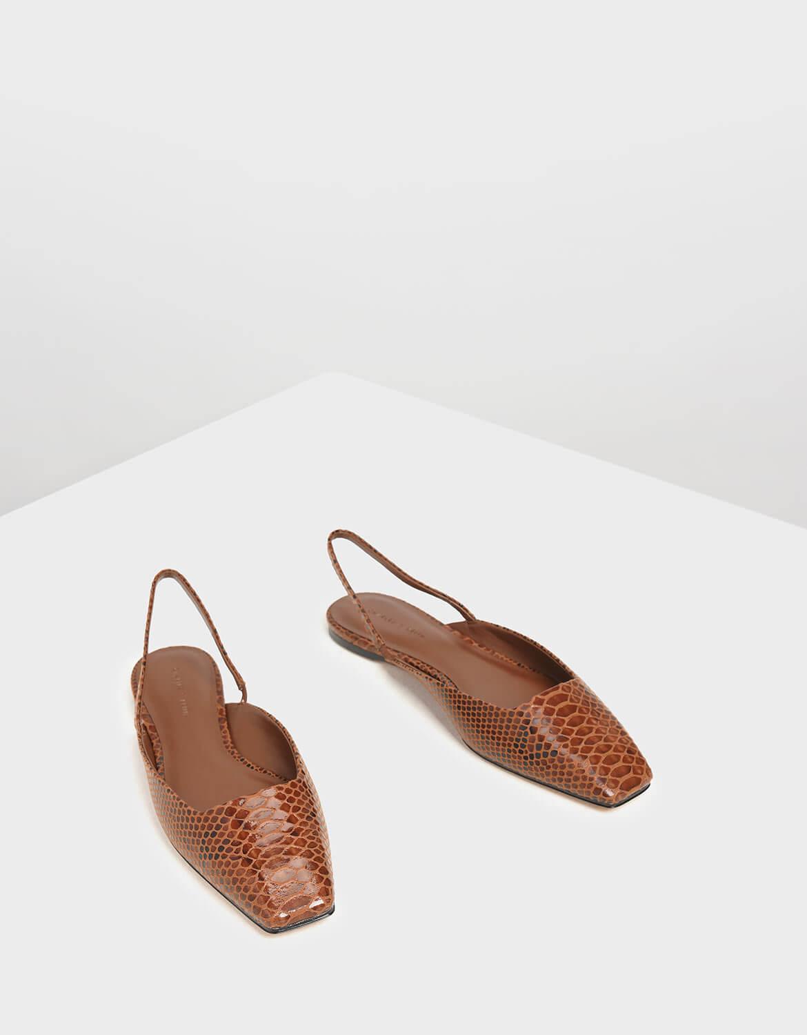 square toe slingback flats