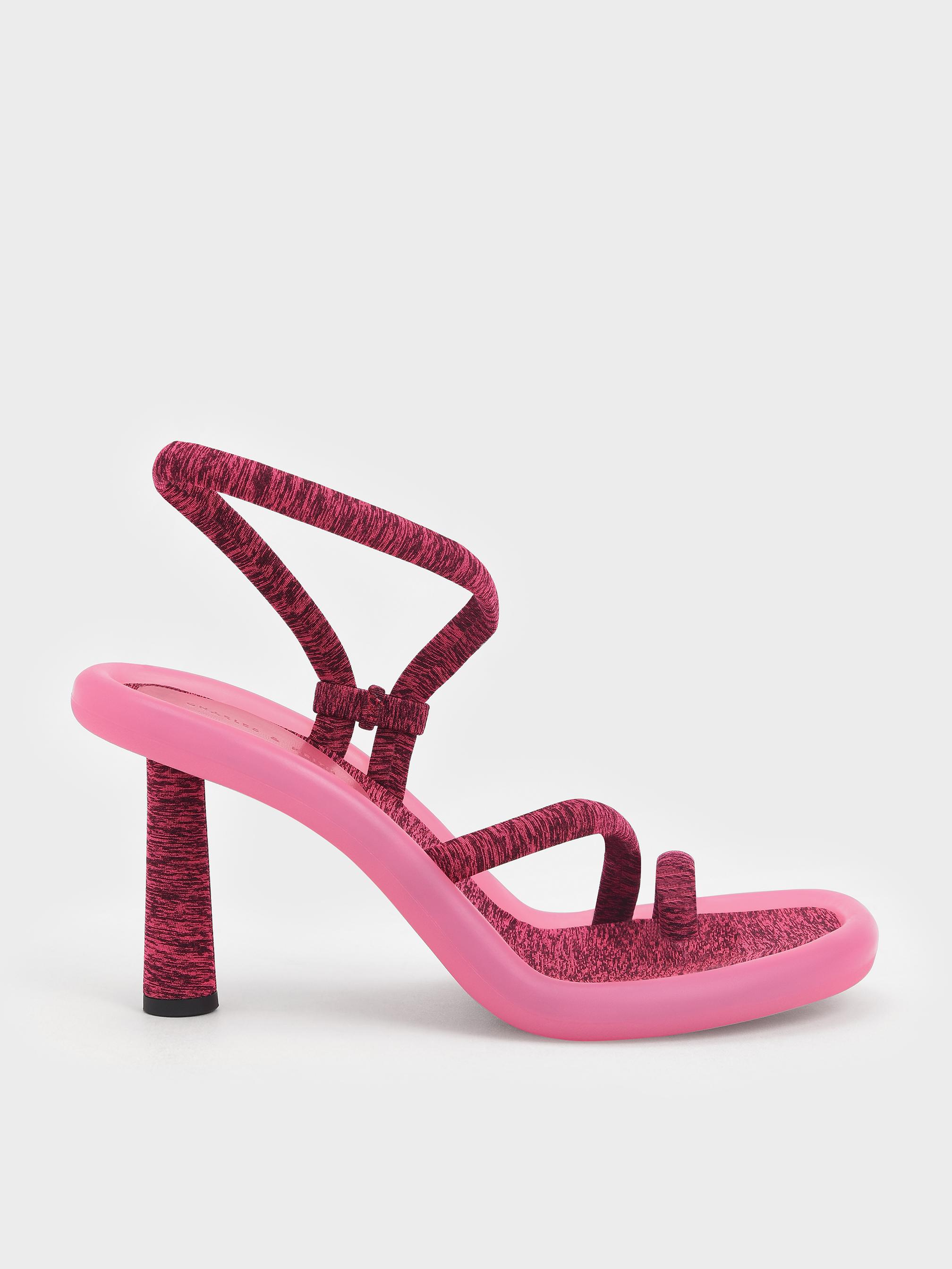 Charles Keith Electra Recycled Polyester Toe loop Heeled Sandals