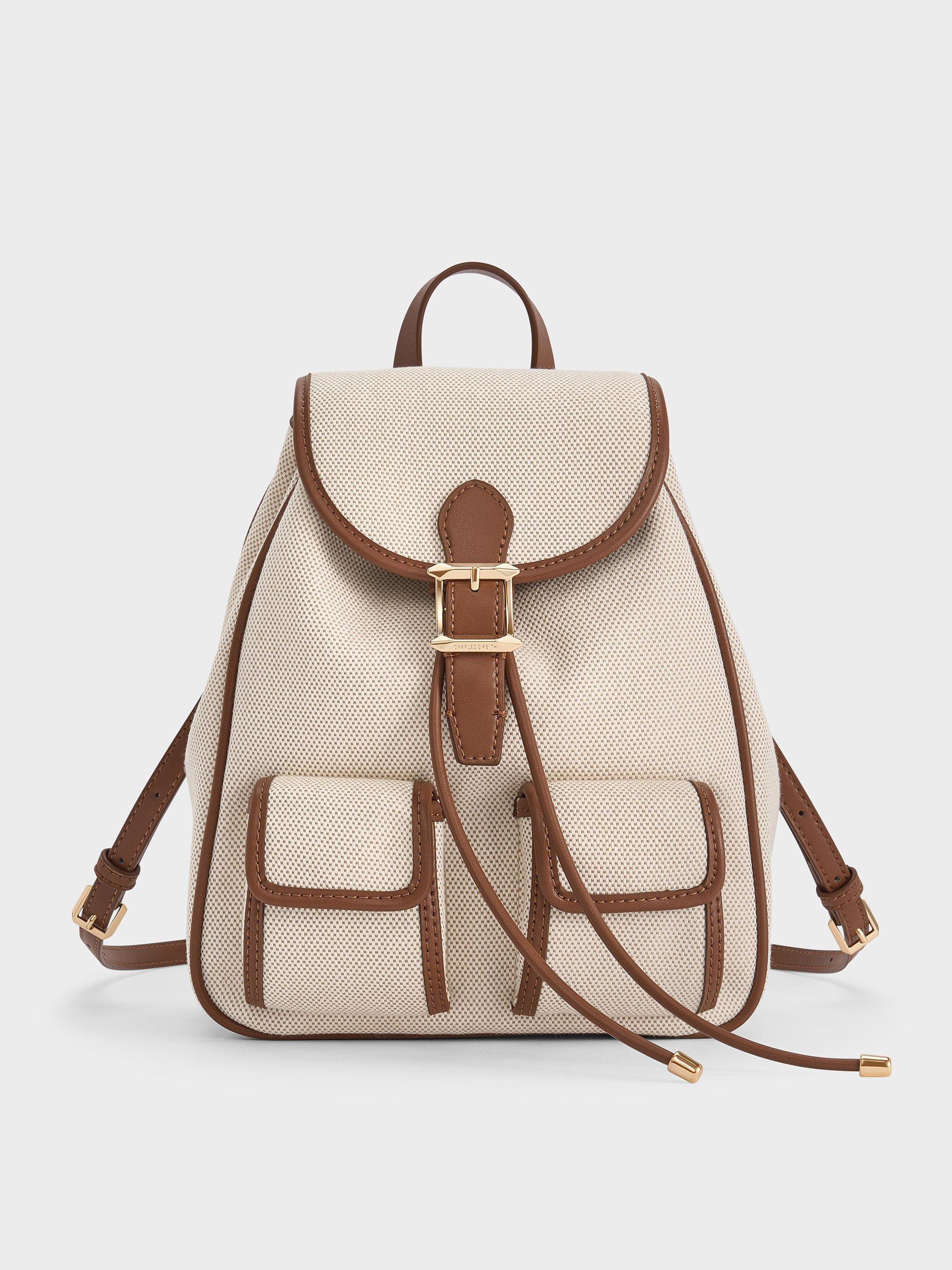 激安 アウトレット CHARLES & KEITH Bryna バックパック - クリーム