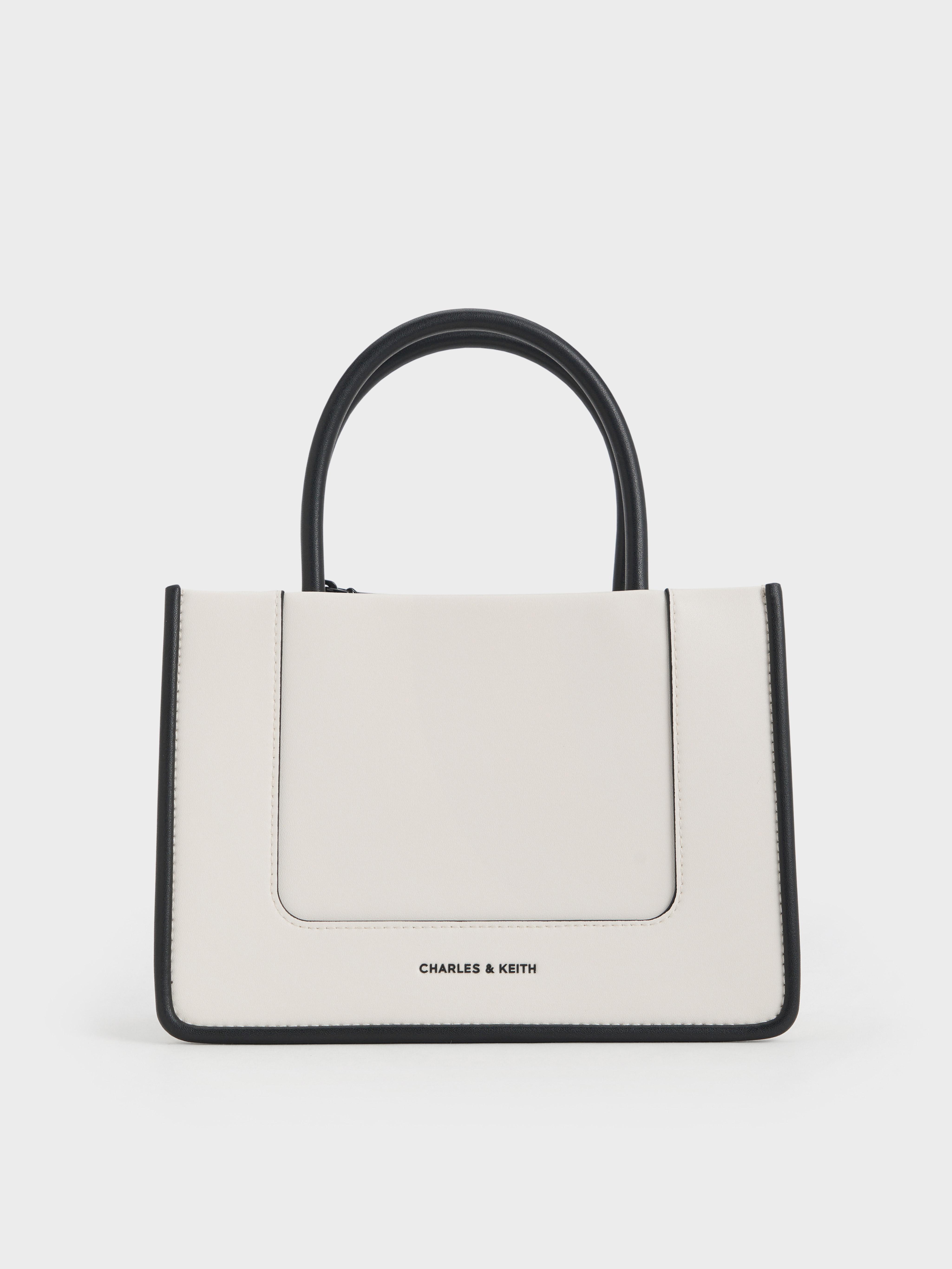 ★CHARLES&KEITH Mini Daylla Canvas Tote Bag/送料込 ☆CHARLES&KEITH Mini Daylla Canvas Tote Bag/送料込