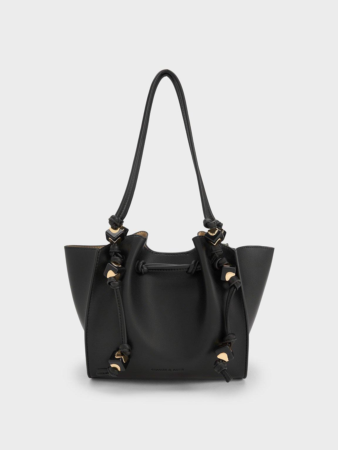 Charles & Keith Cube Trapeze Tote Bag in Black | Lyst