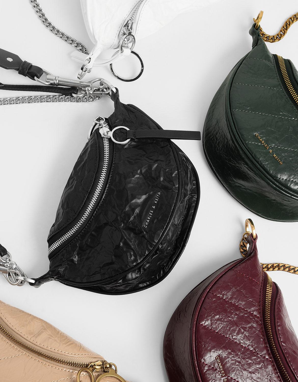 charles and keith wrinkled effect bolsa