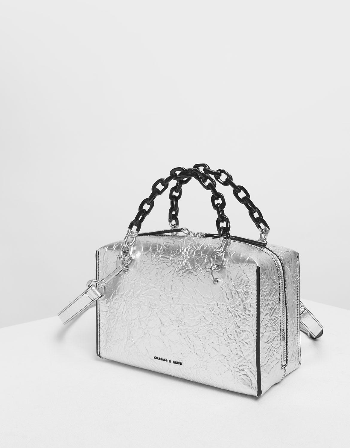 charles and keith chain handle shoulder bag