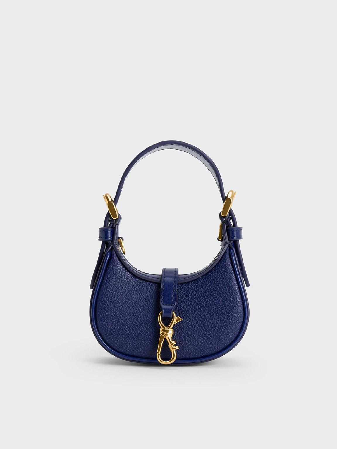 Charles Keith Thessaly Metallic Accent Micro Bag in Blue Lyst