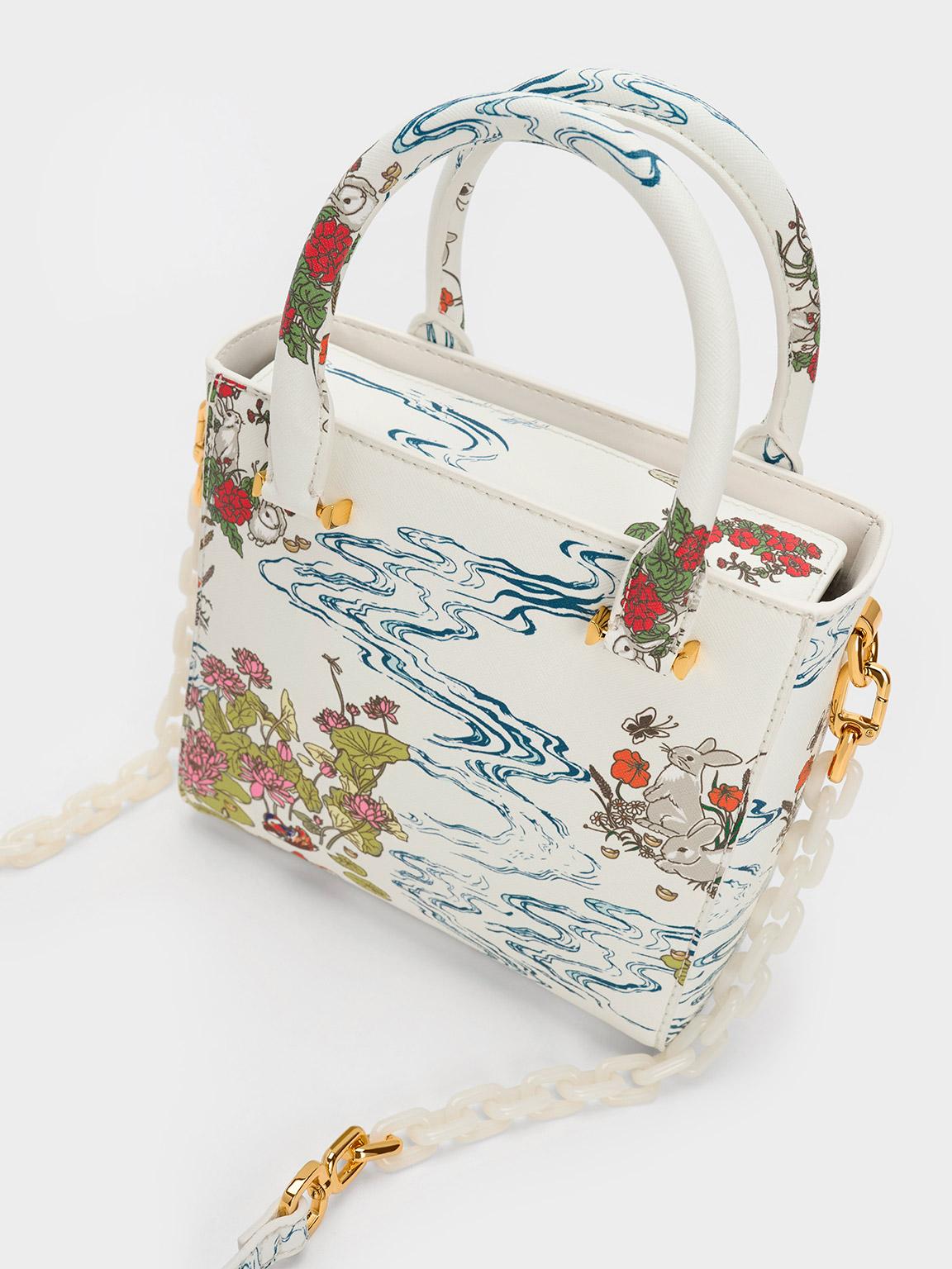 Multicoloured Shalia Canvas Tote Bag - CHARLES & KEITH US