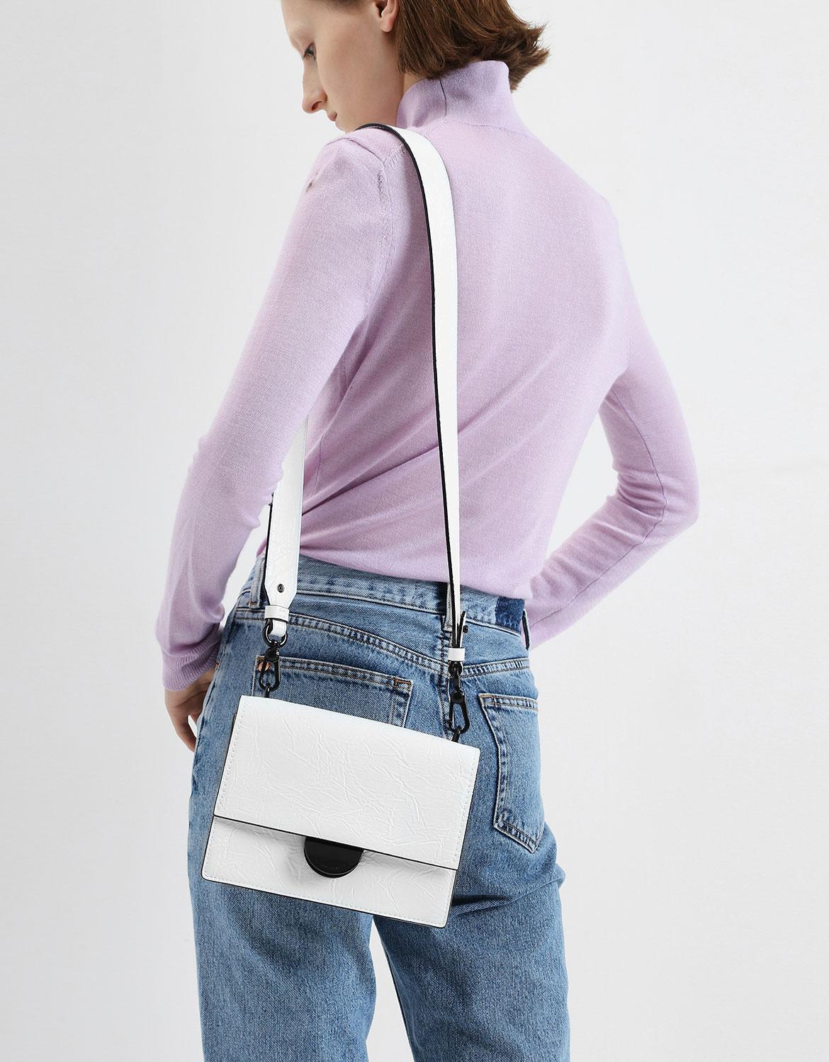 charles and keith white purse