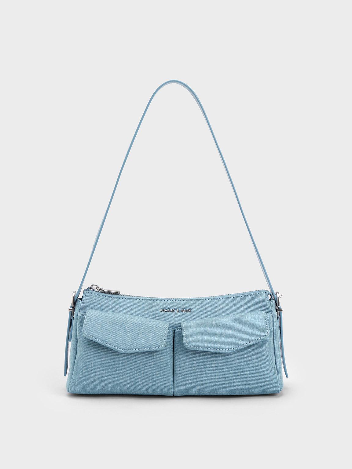 Charles & Keith Double Pouch Shoulder Bag in Blue Lyst