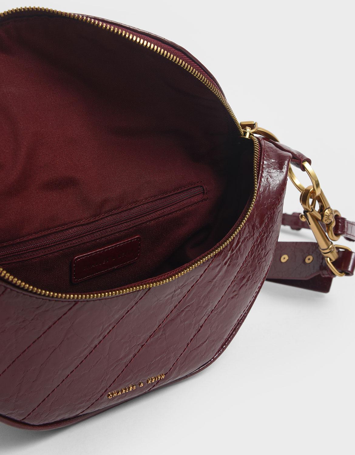 ck wrinkled patent crossbody
