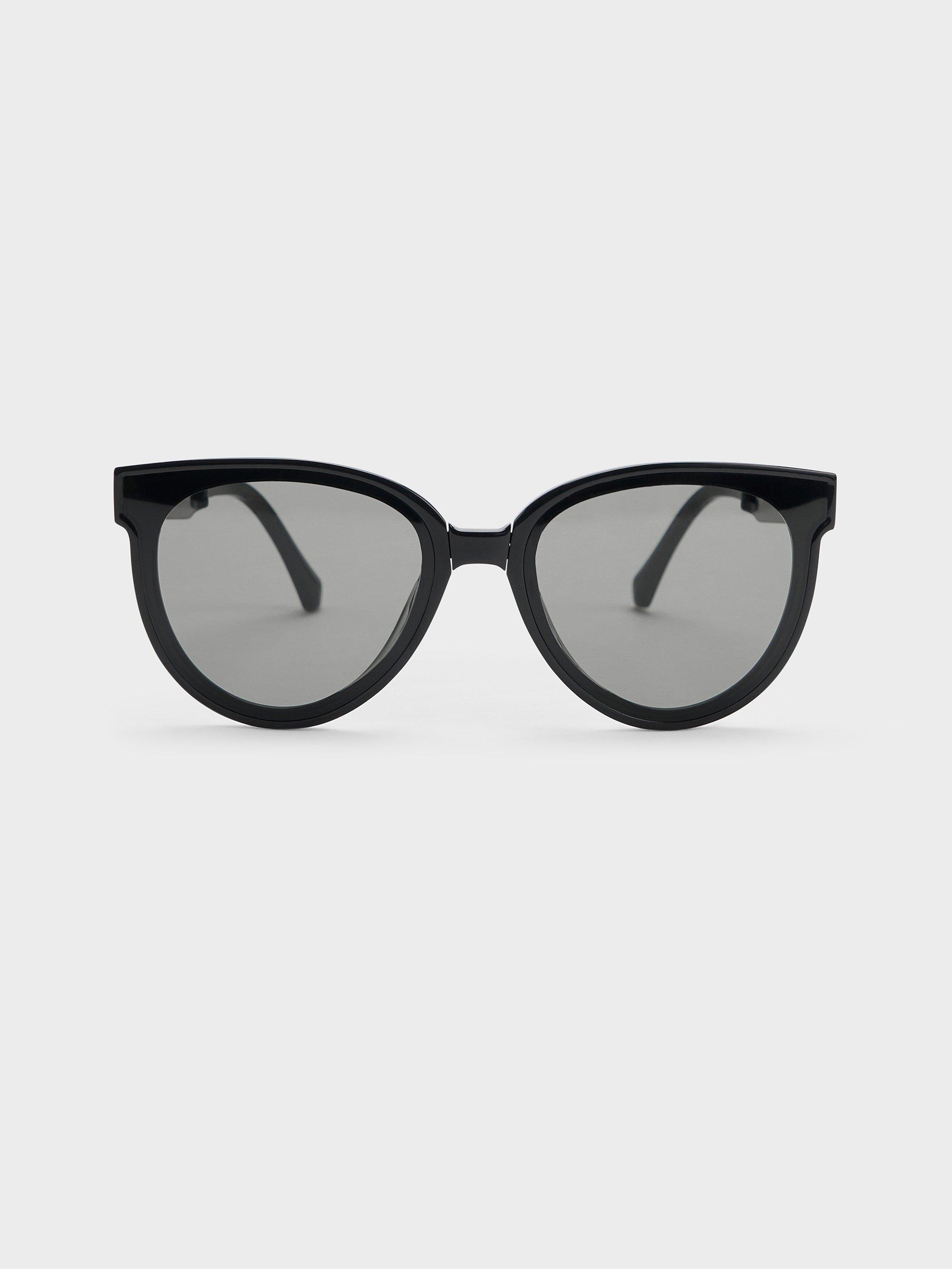 Charles & Keith Brea Foldable Aviator Sunglasses in Gray | Lyst