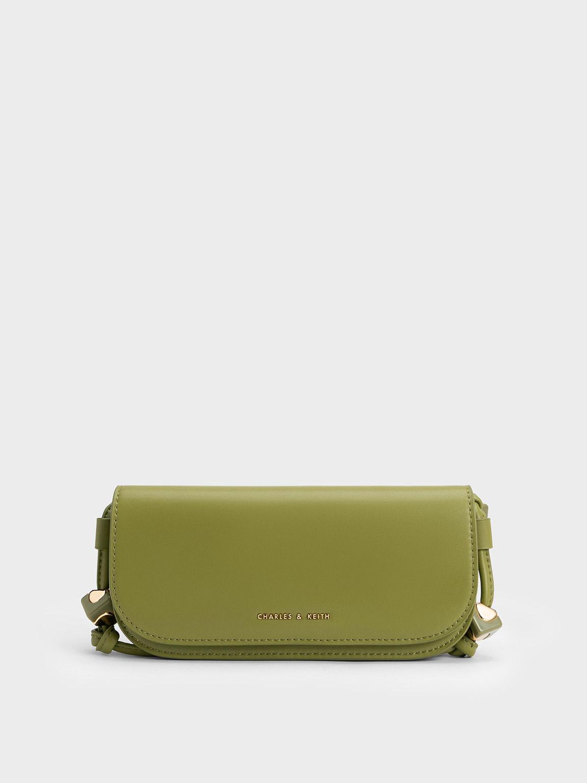 Charles & Keith Cube Knotted Elongated Crossbody Bag in Green Lyst