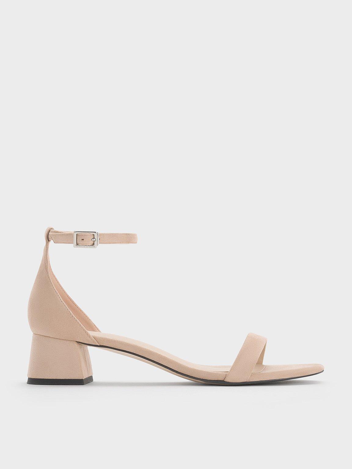 ★CHARLES&KEITH★Block Heel Ankle-Strap Sandals/送料込 Black Block Heel Ankle-Strap Sandals - CHARLES & KEITH US