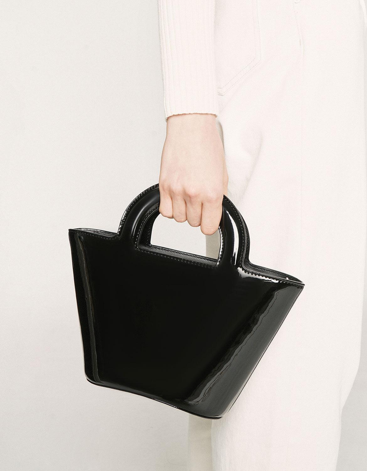 charles and keith trapeze tote bag