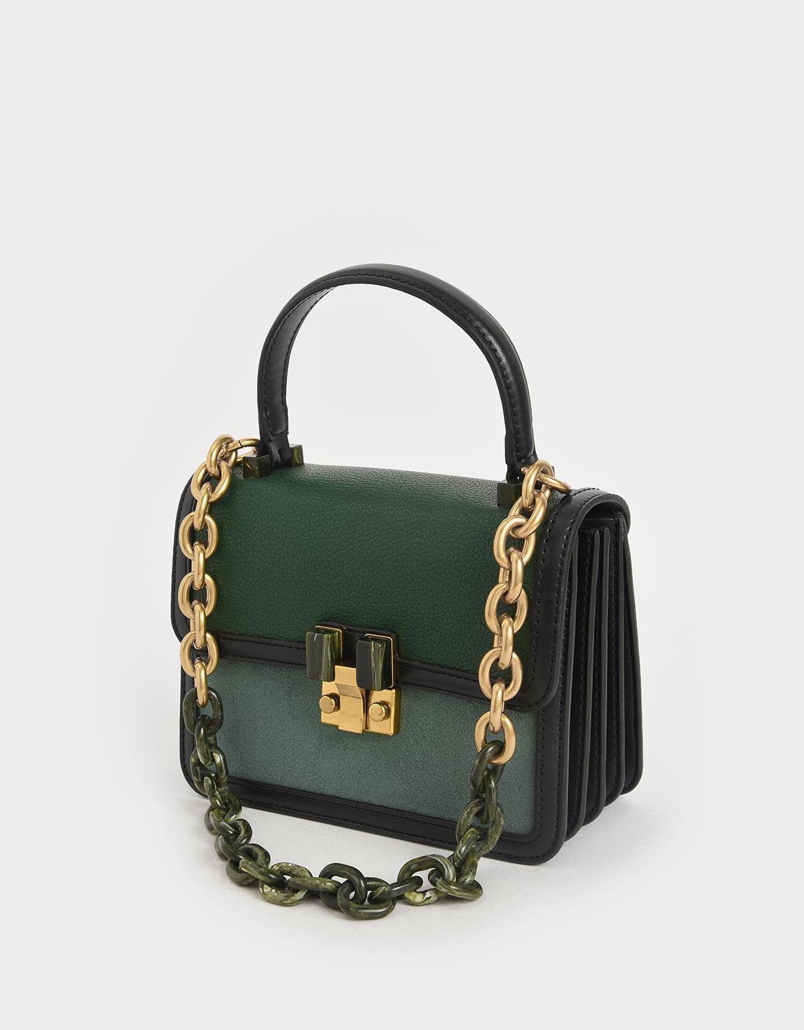 charles & keith oversized chain strap bag