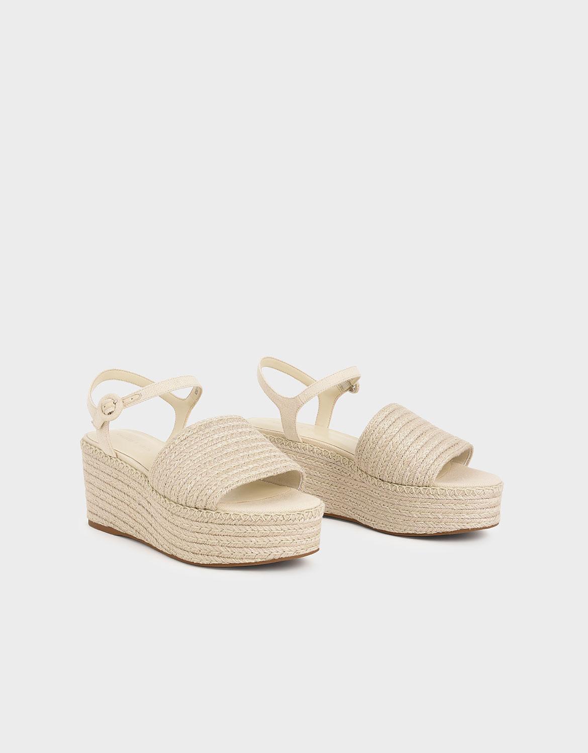 cream espadrille sandals