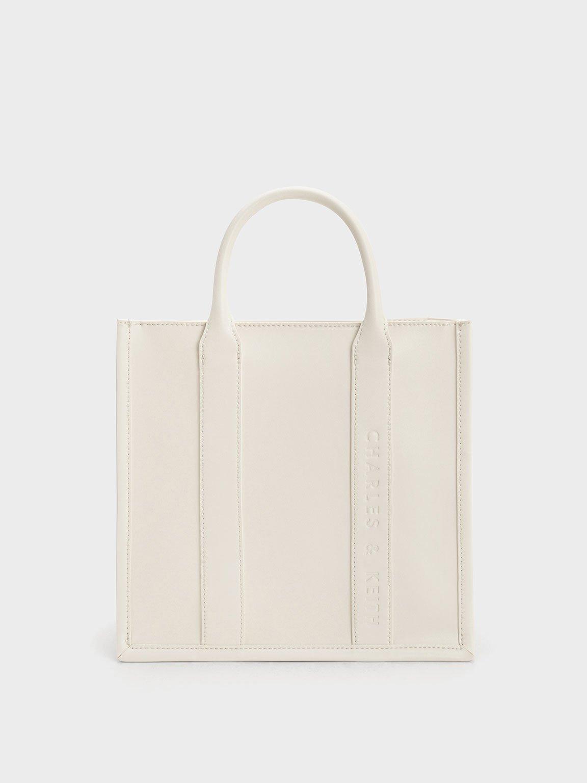 Navy Clover Trapeze Tote Bag | CHARLES & KEITH