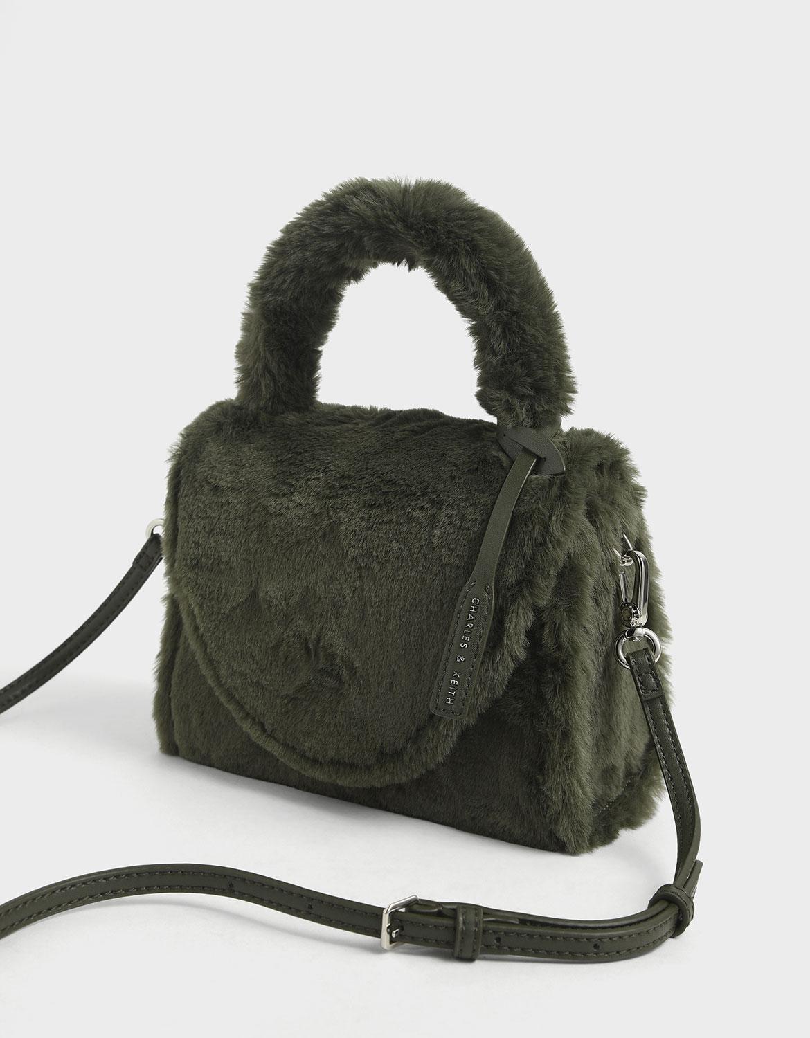 charles and keith olive green bag