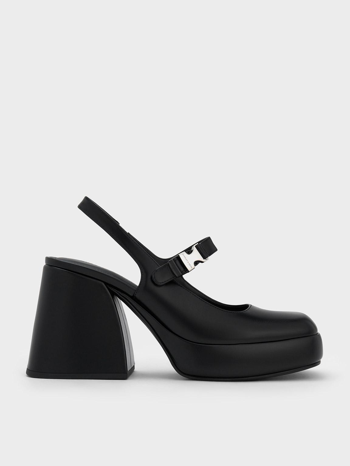 Charles & Keith Laine Metallic-buckle Platform Mary Janes in  display picture 1