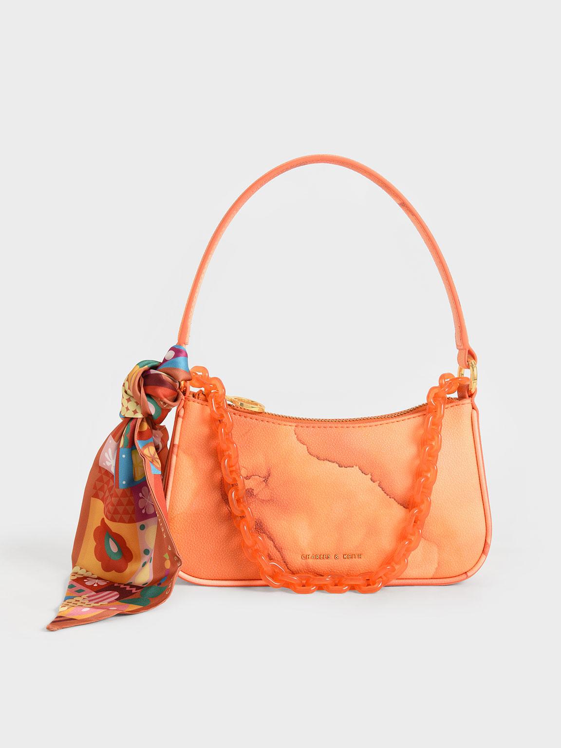 Charles & Keith Alcott Scarf Chainlink Shoulder Bag Lyst