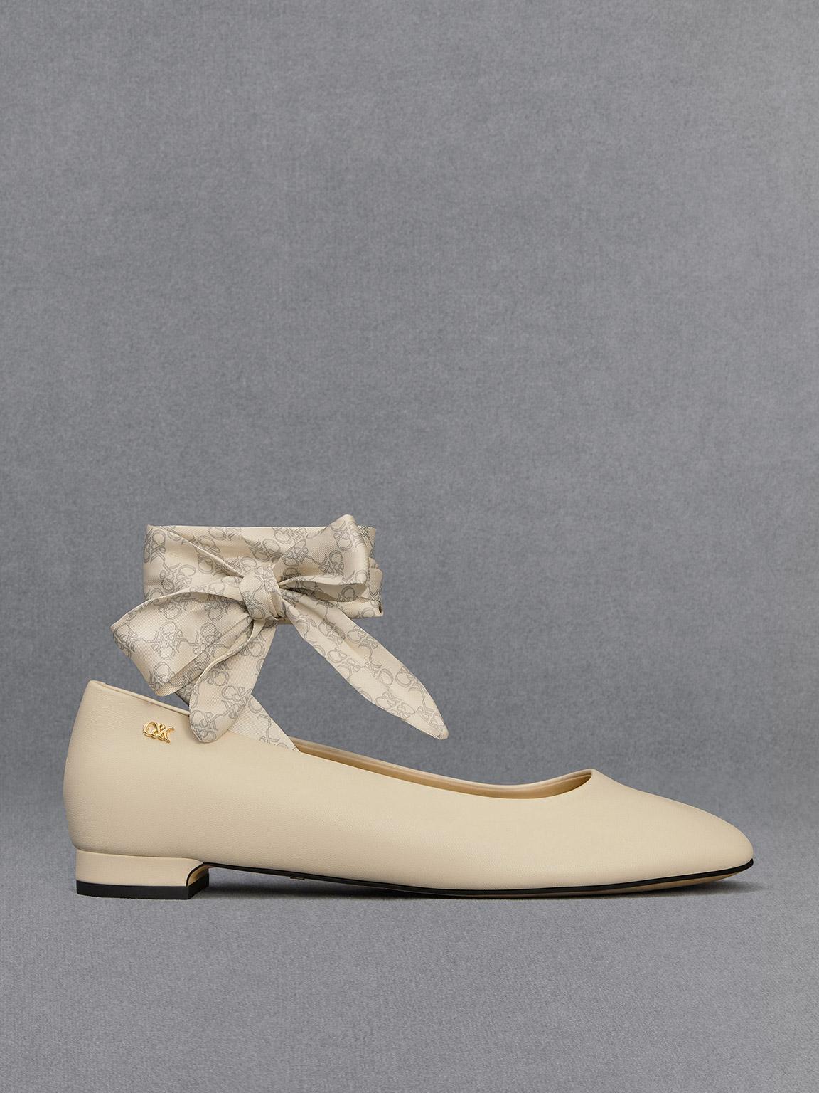 Ballet flats with ties deals