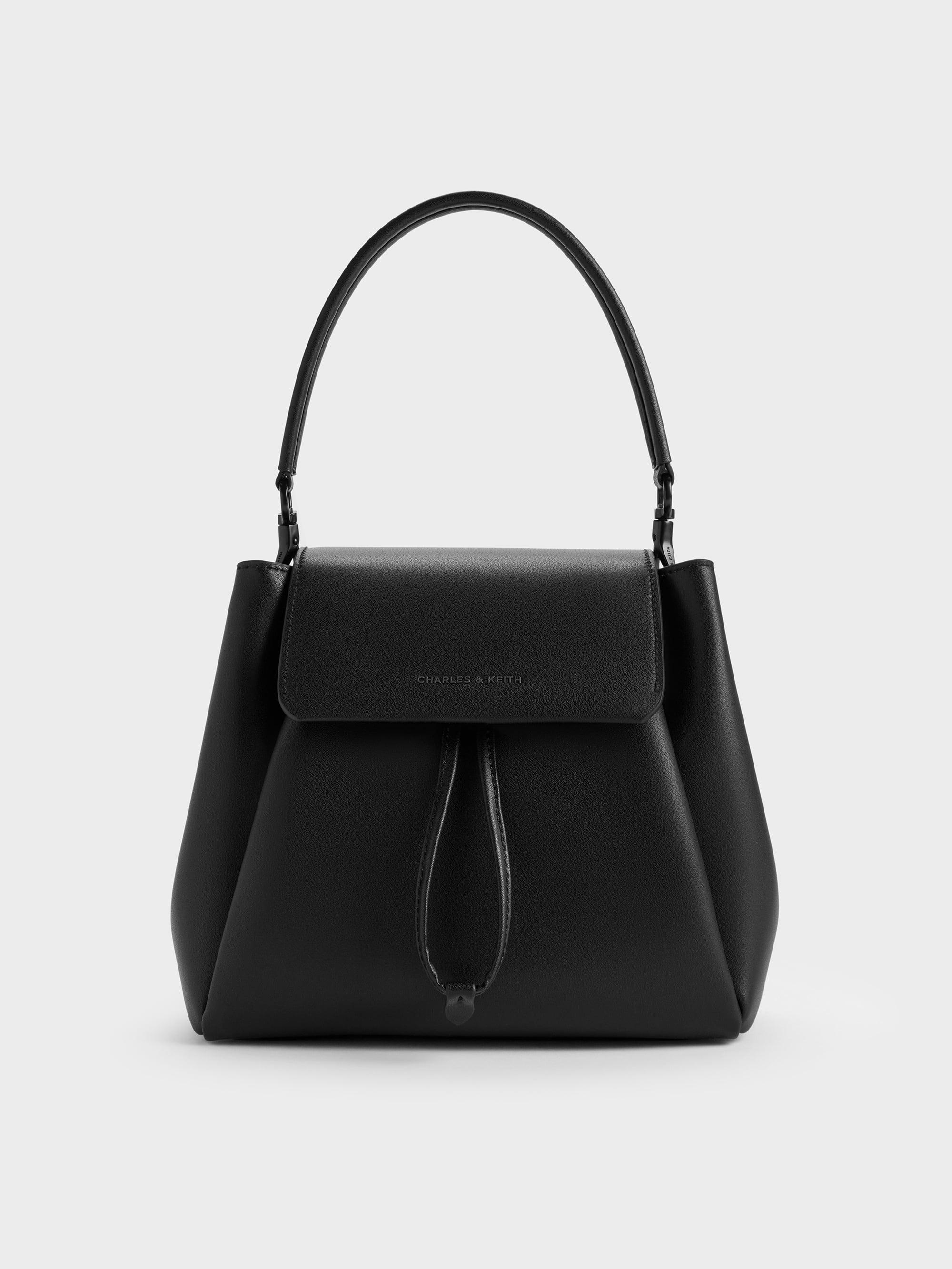 Charles & Keith Hanya Top-Handle Backpack in Black | Lyst