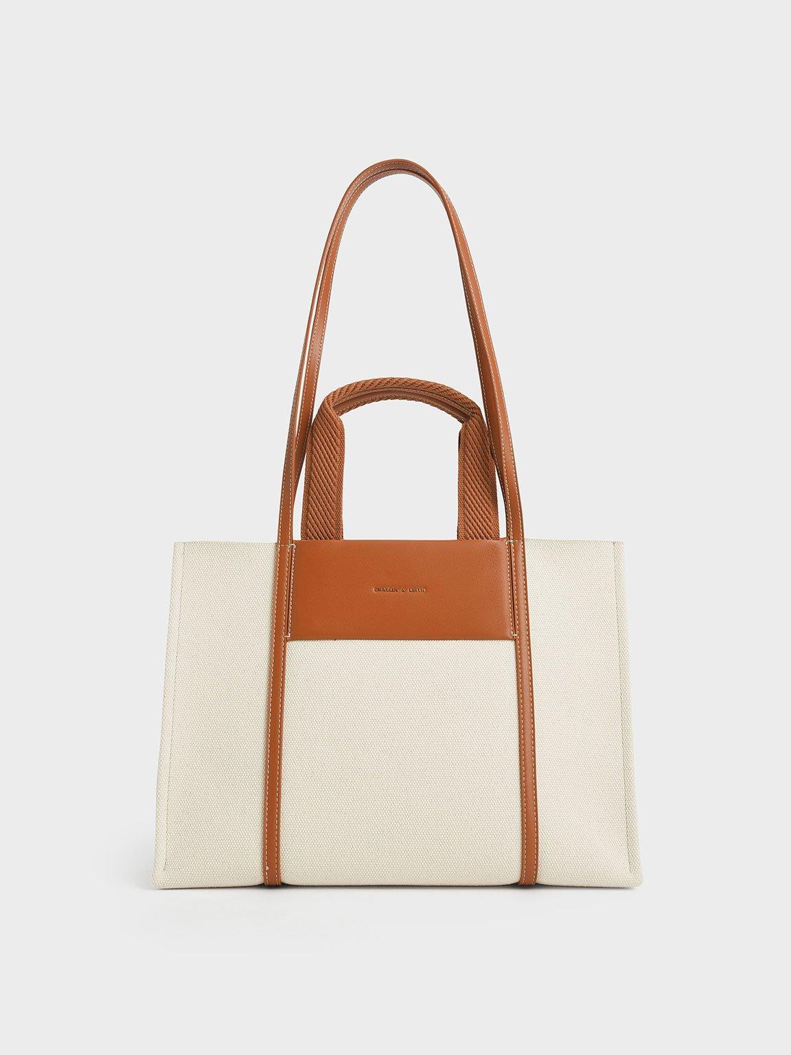 Charles & Keith Shalia Large Double Handle Tote Bag Lyst