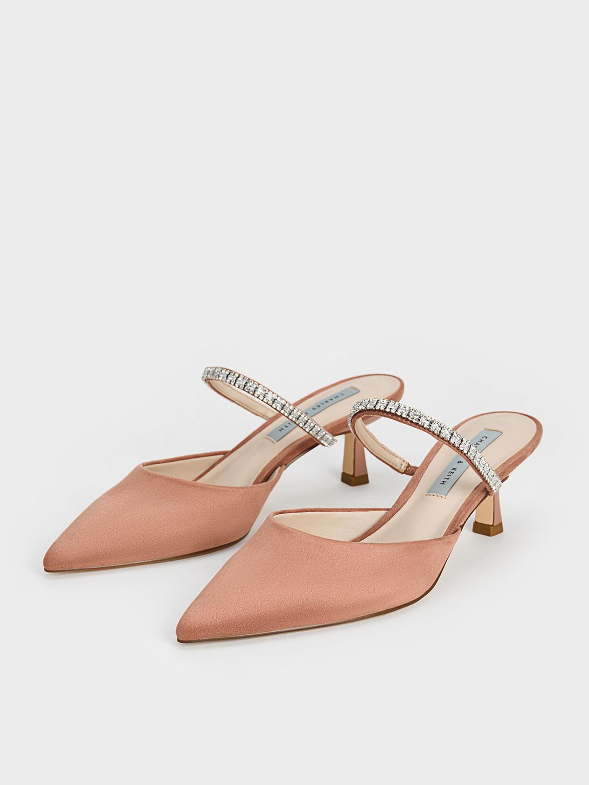 Charles Keith Ambrosia Textured Gem-embellished Pointed-toe