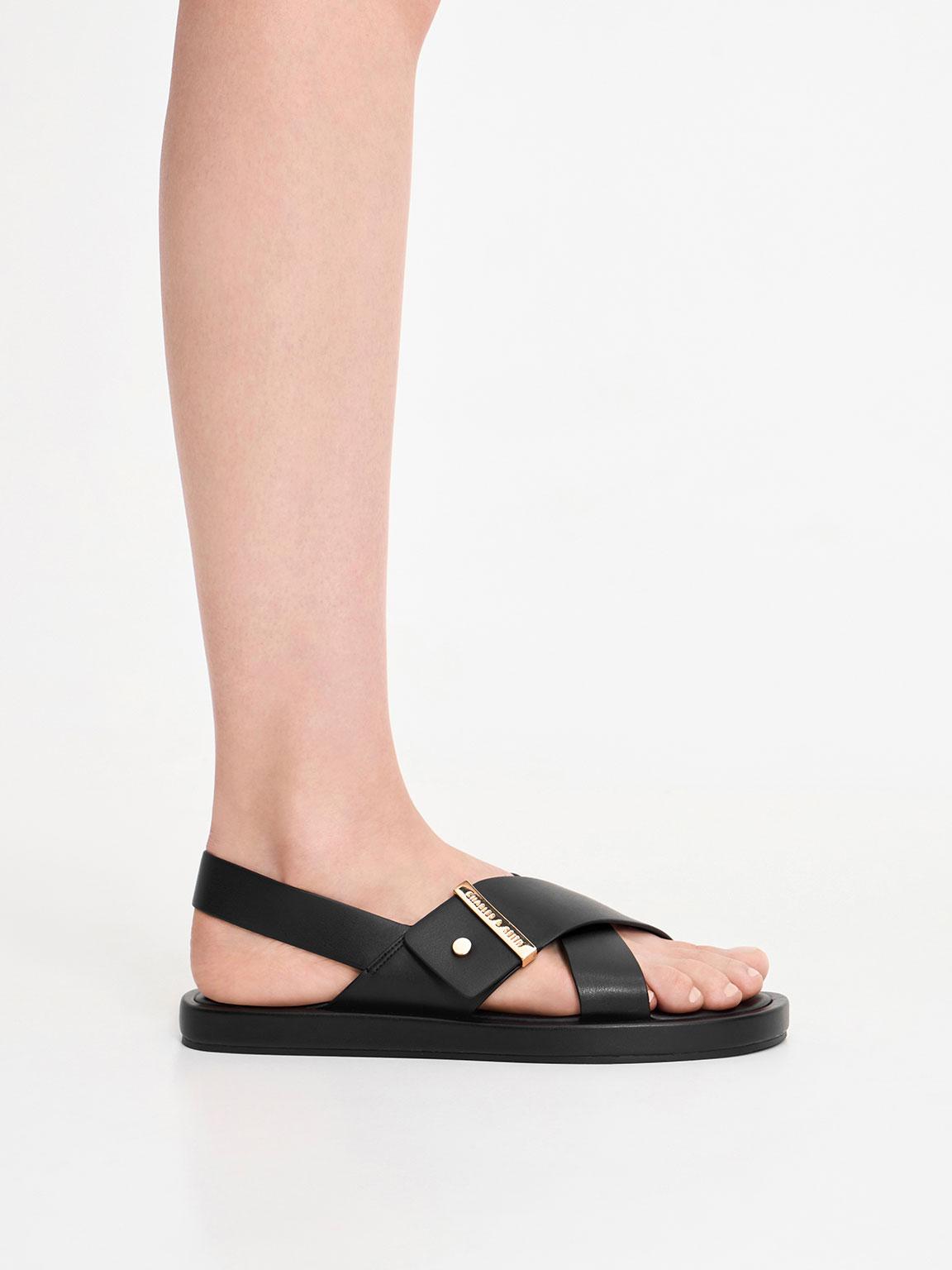 Flip flops with store back strap