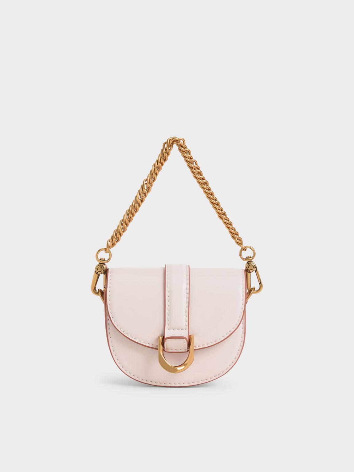 Navy Gabine Saddle Bag - CHARLES & KEITH US