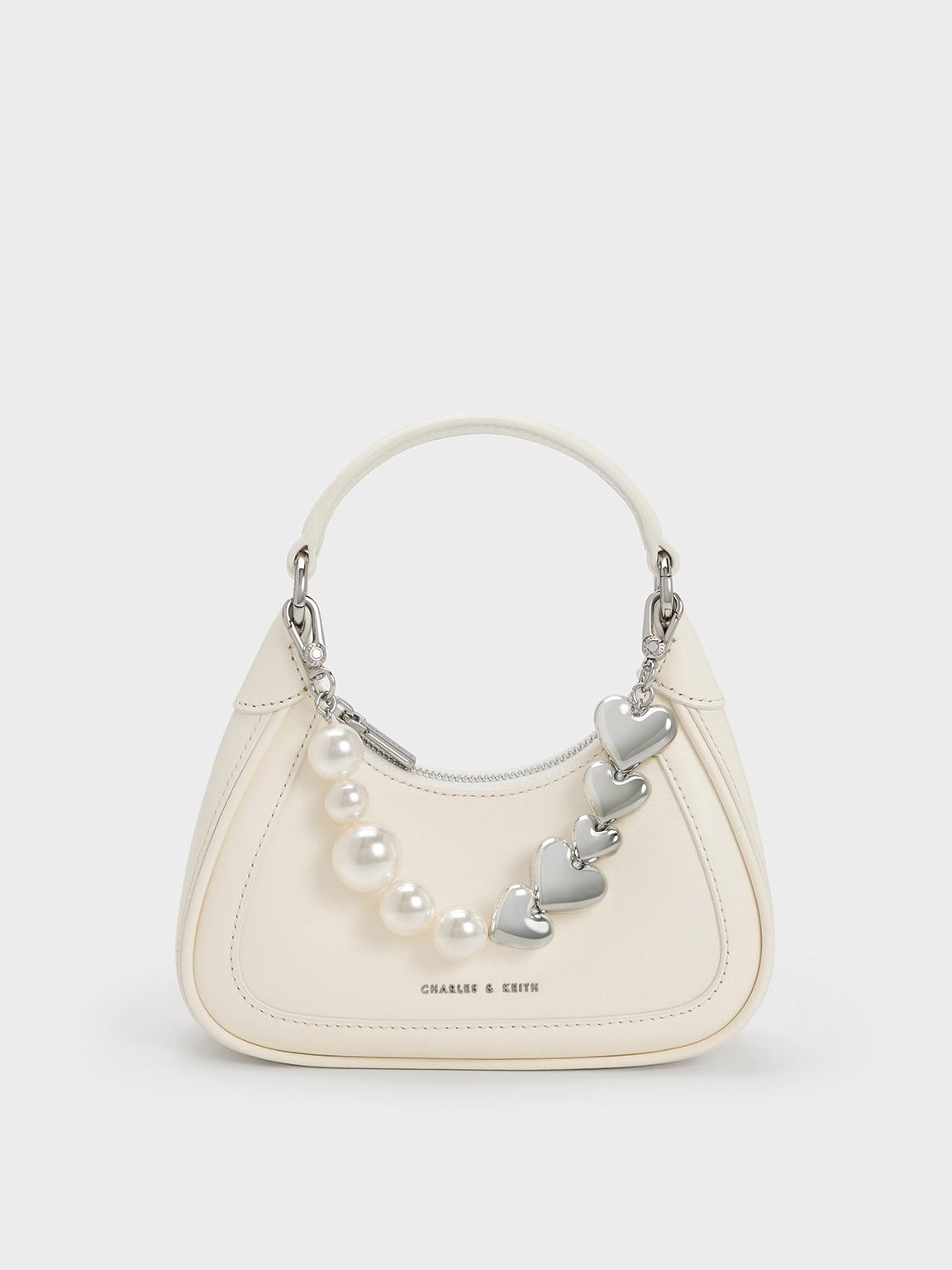 Charles & Keith Gift Set: Mini Hobo Bag in Natural