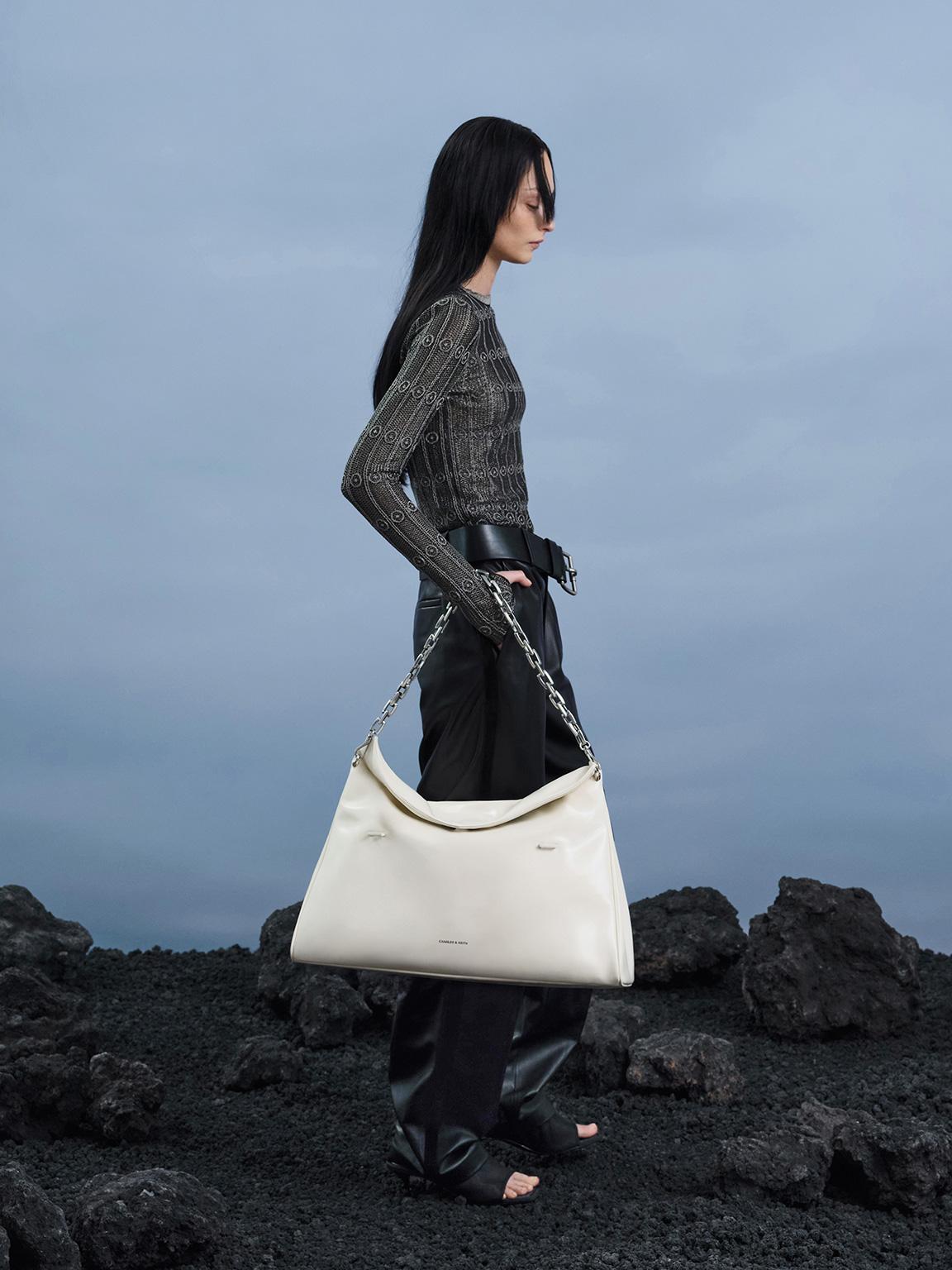 Knotted Handle Trapeze Charles And Keith Trapeze Tote Bag Trapeze