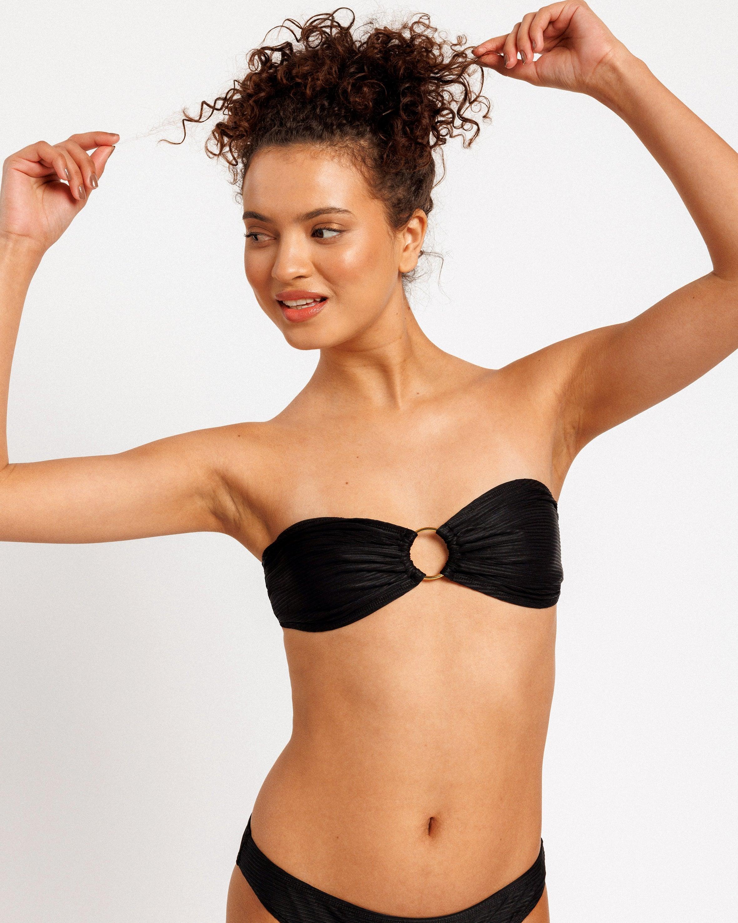 Chelsea Peers NYC Black Bandeau Bikini Top | Lyst