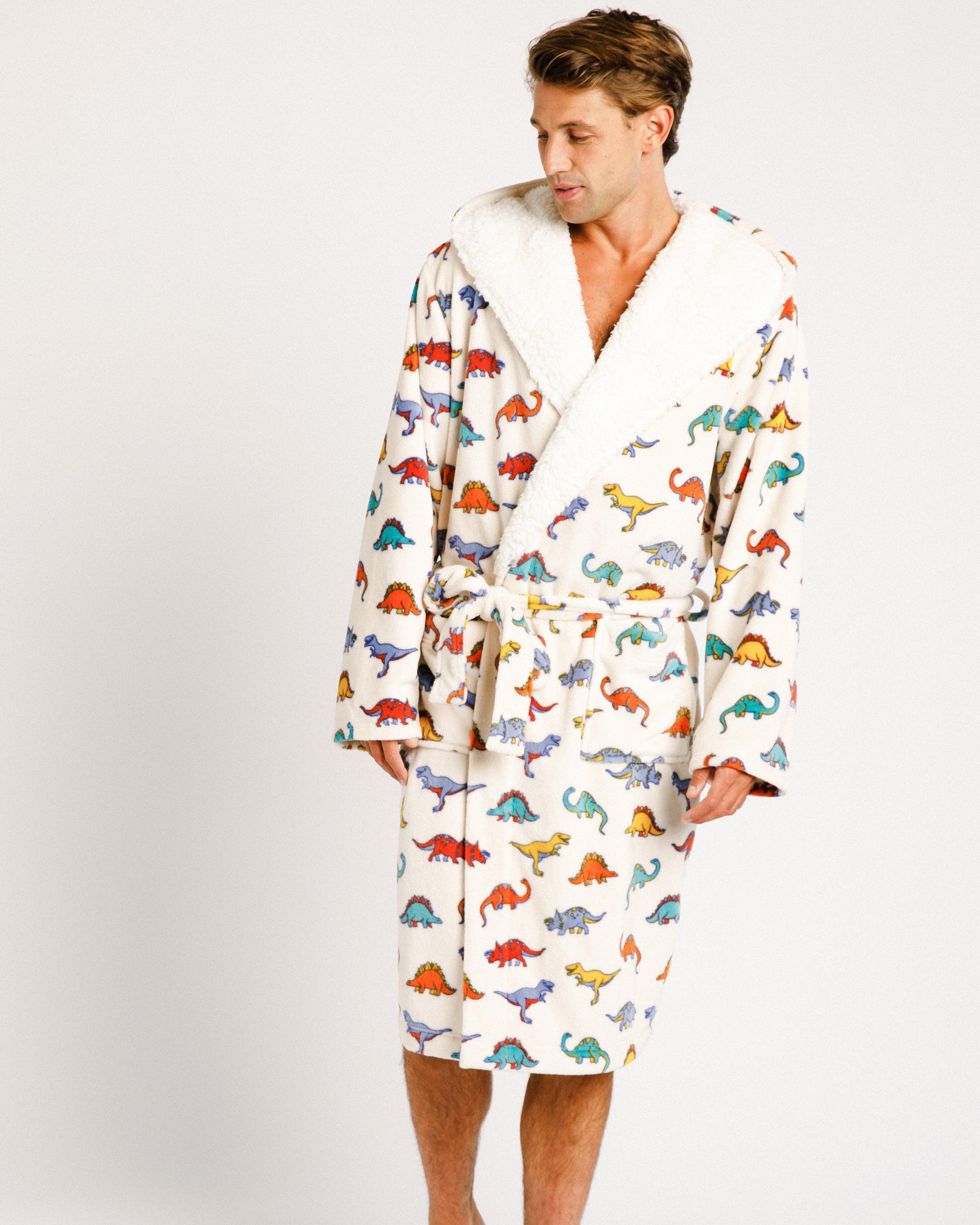 Chelsea Peers NYC Dinosaur Fluffy Dressing Gown for Men | Lyst