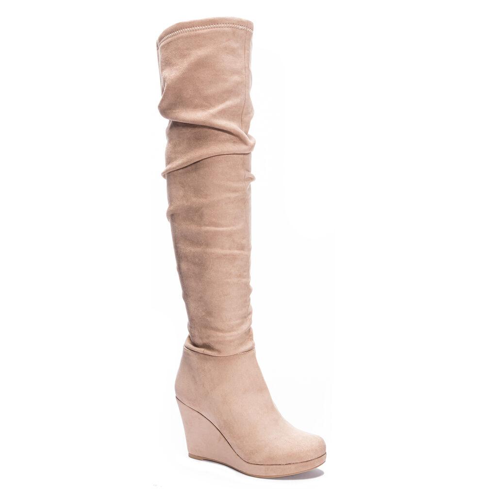 chinese laundry wedge over the knee boots