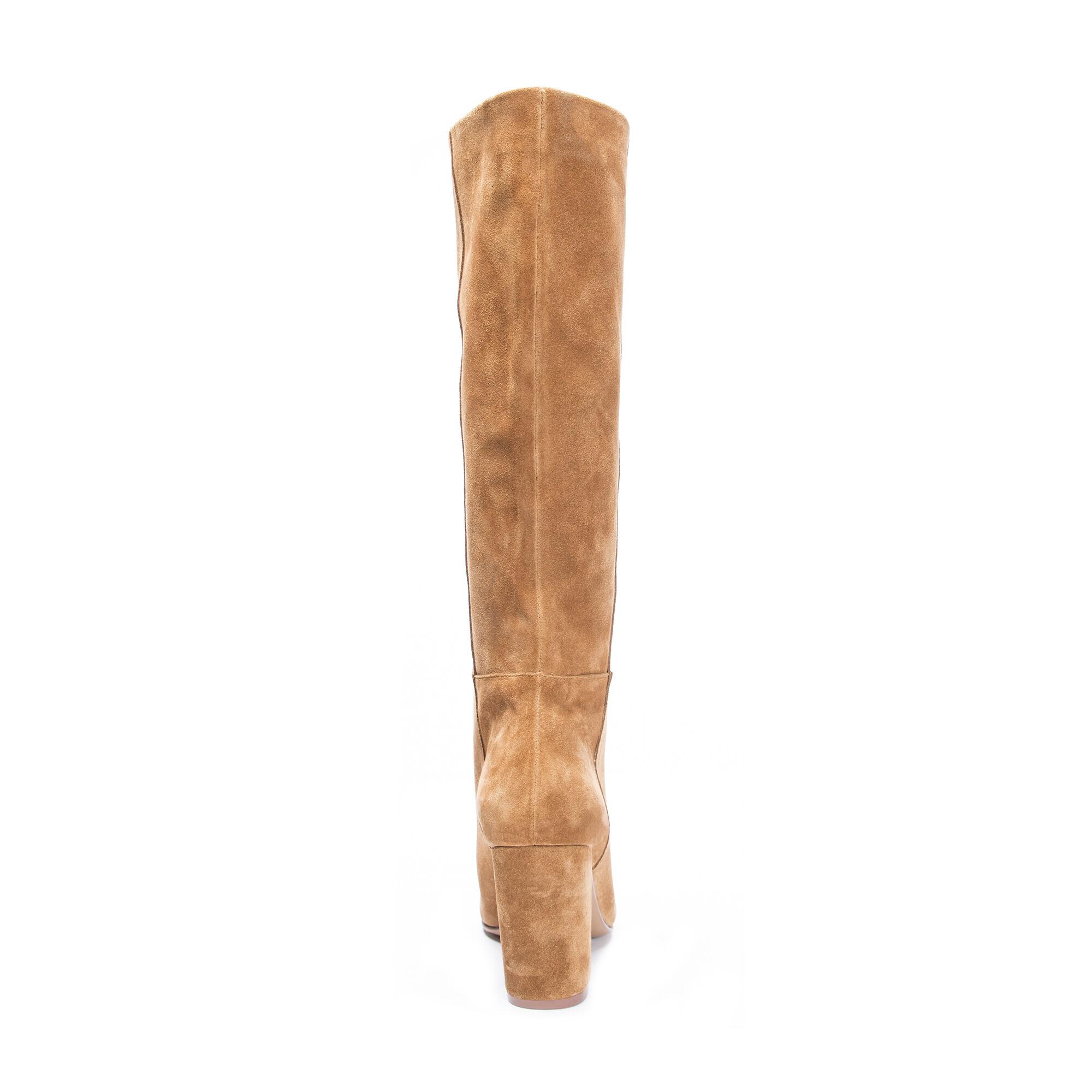 krafty honey brown suede leather knee high boots