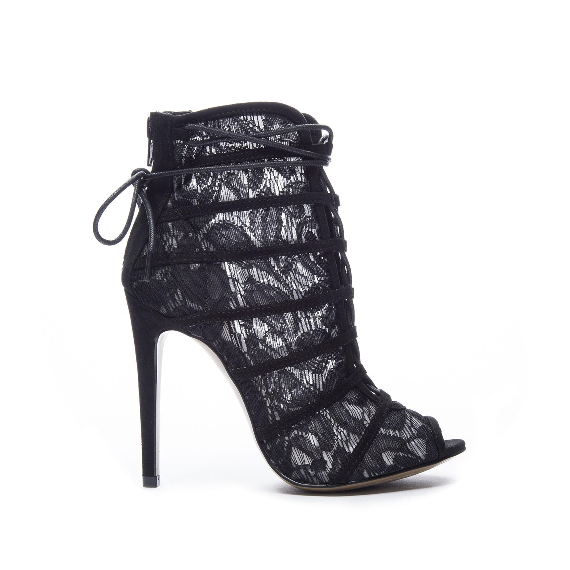 jingle peep toe bootie