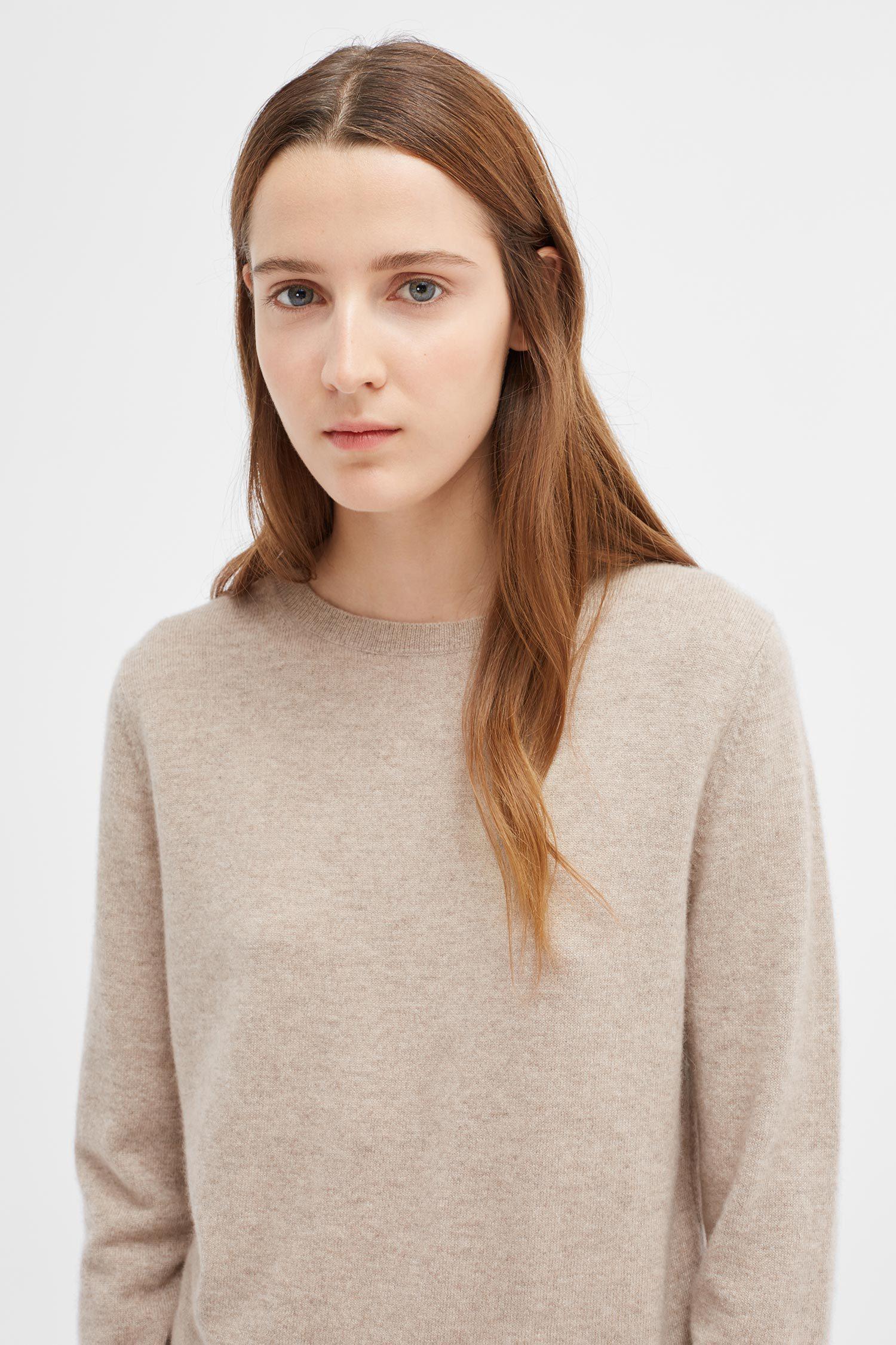 Lyst - Chinti & Parker Oatmeal Cashmere Crew Sweater in Natural