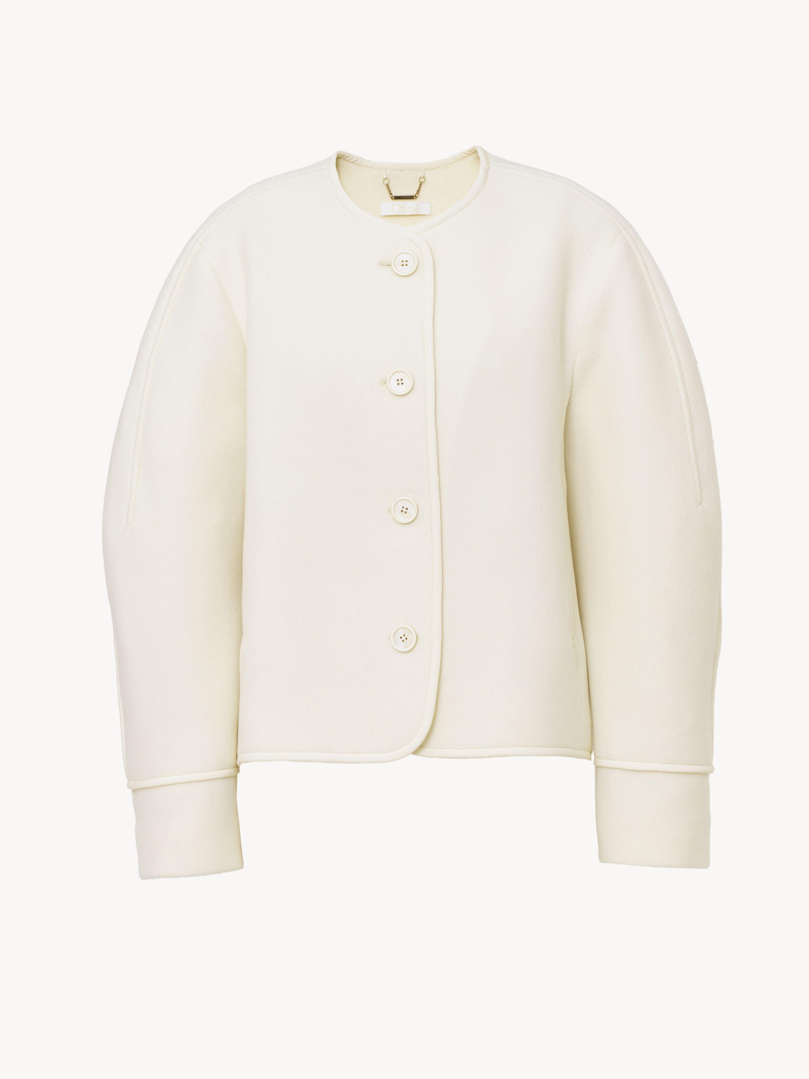 Chloé Boxy Jacket in White | Lyst
