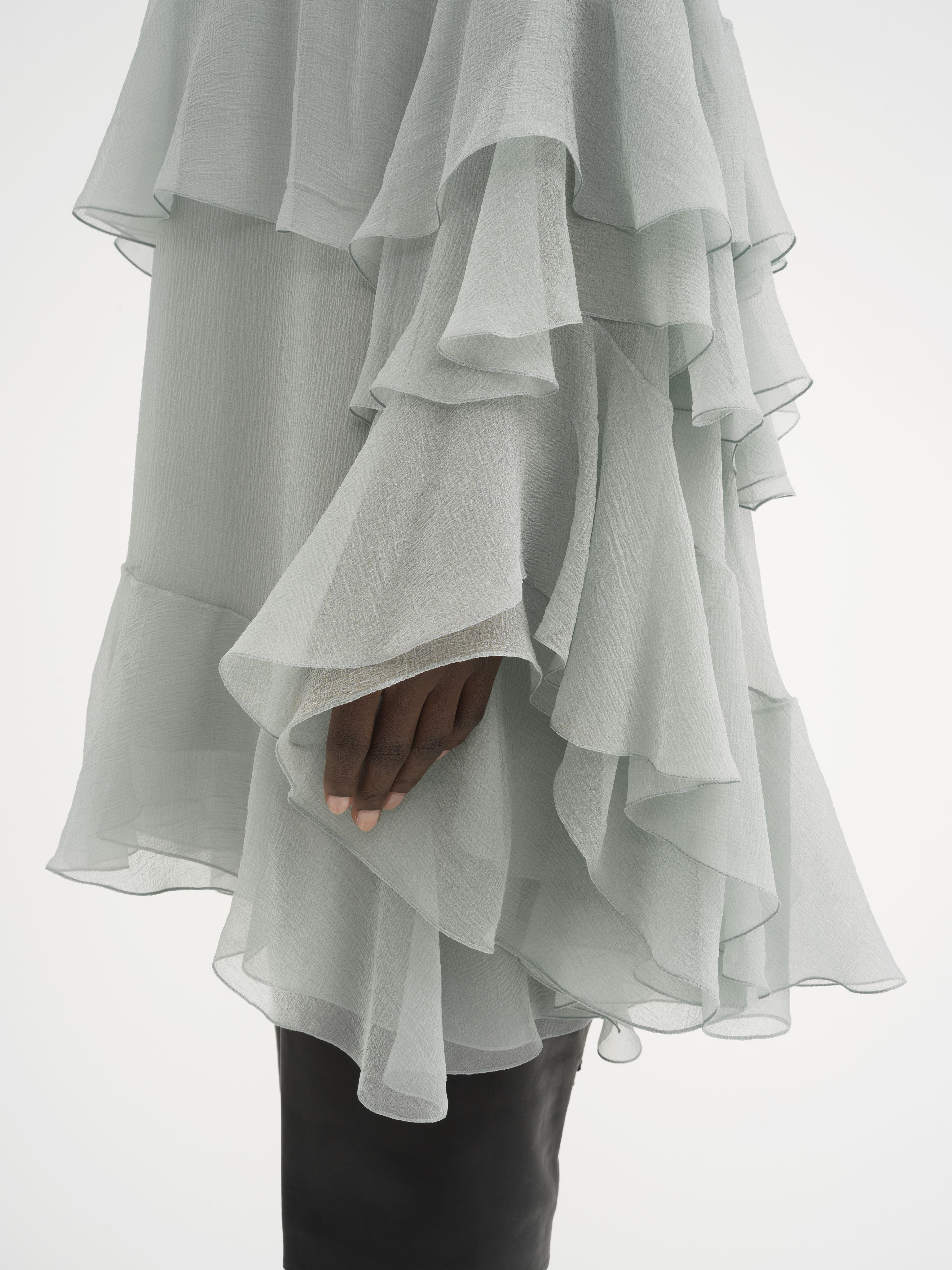 chloe pleated mini dress in silk mousseline Chlo Pleated Silk Mini Dress Chloe