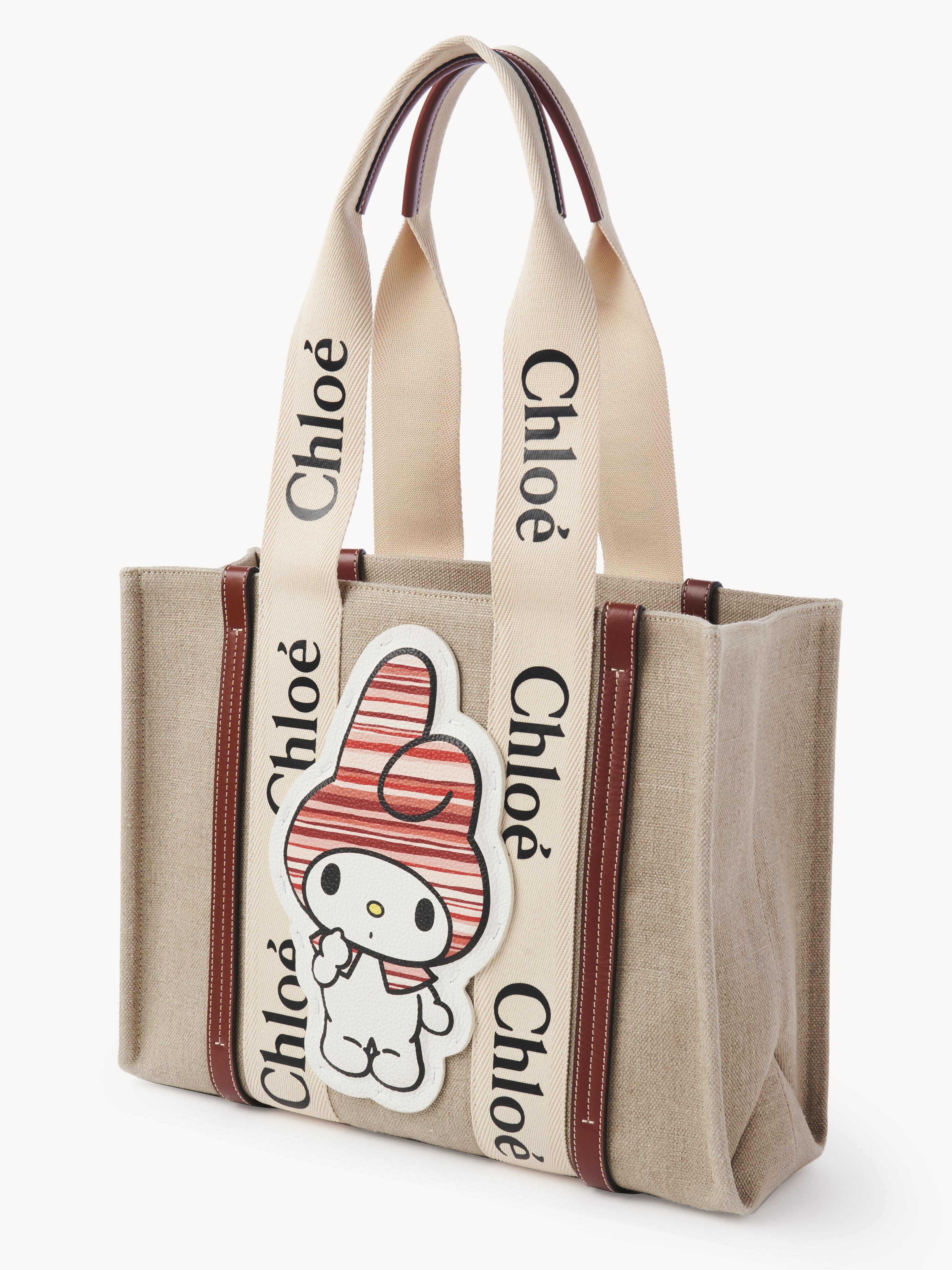 トートバッグ CHLOE Multicolor Linen Medium Woody Shopping Bag Chloé Woody Multicoloured Medium Tote Bag | Liberty