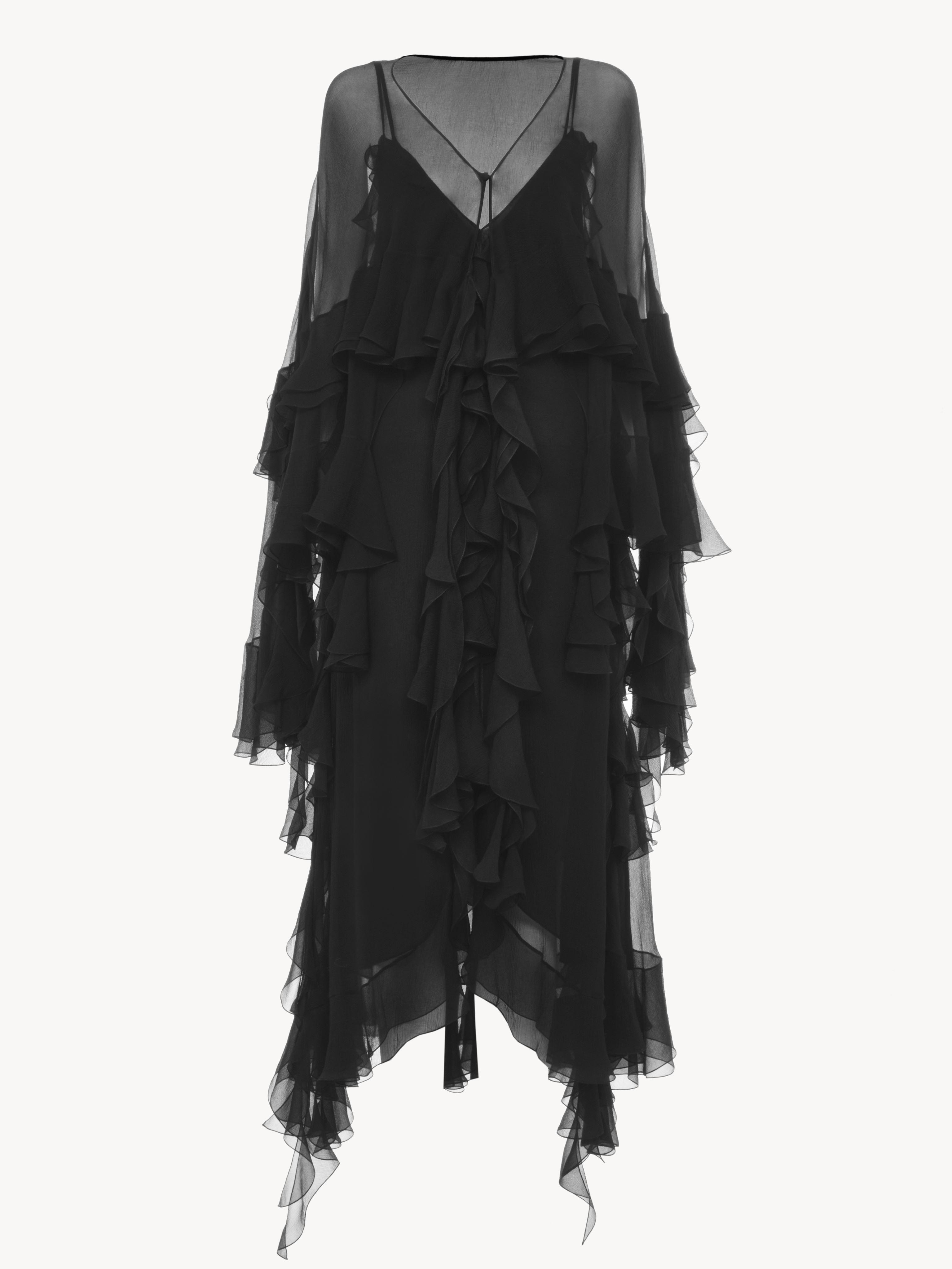 chloe black dress Black Lace Hooded Wedding Cape  Married in the Morning