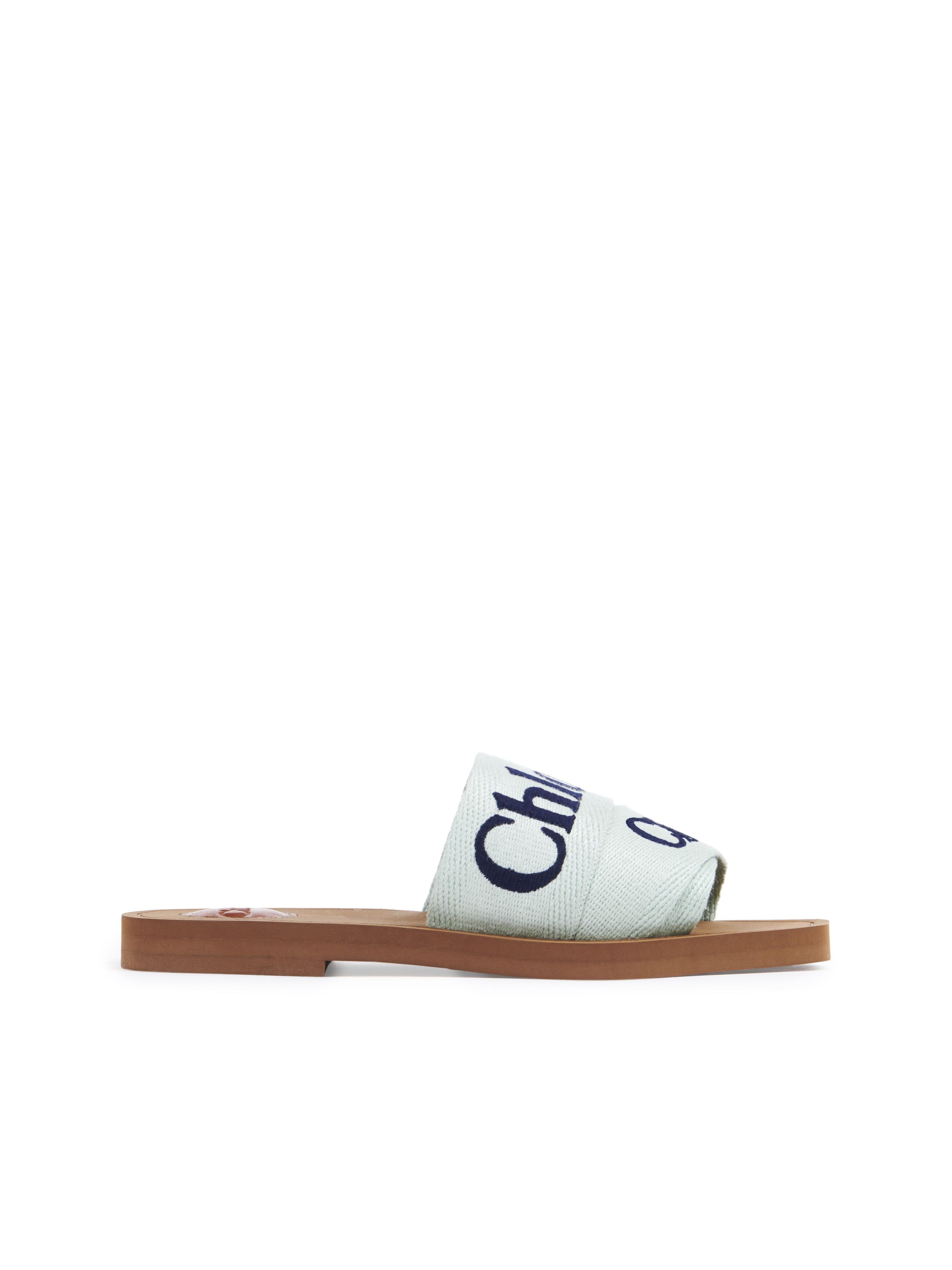 Chloe woody flat mule white sales
