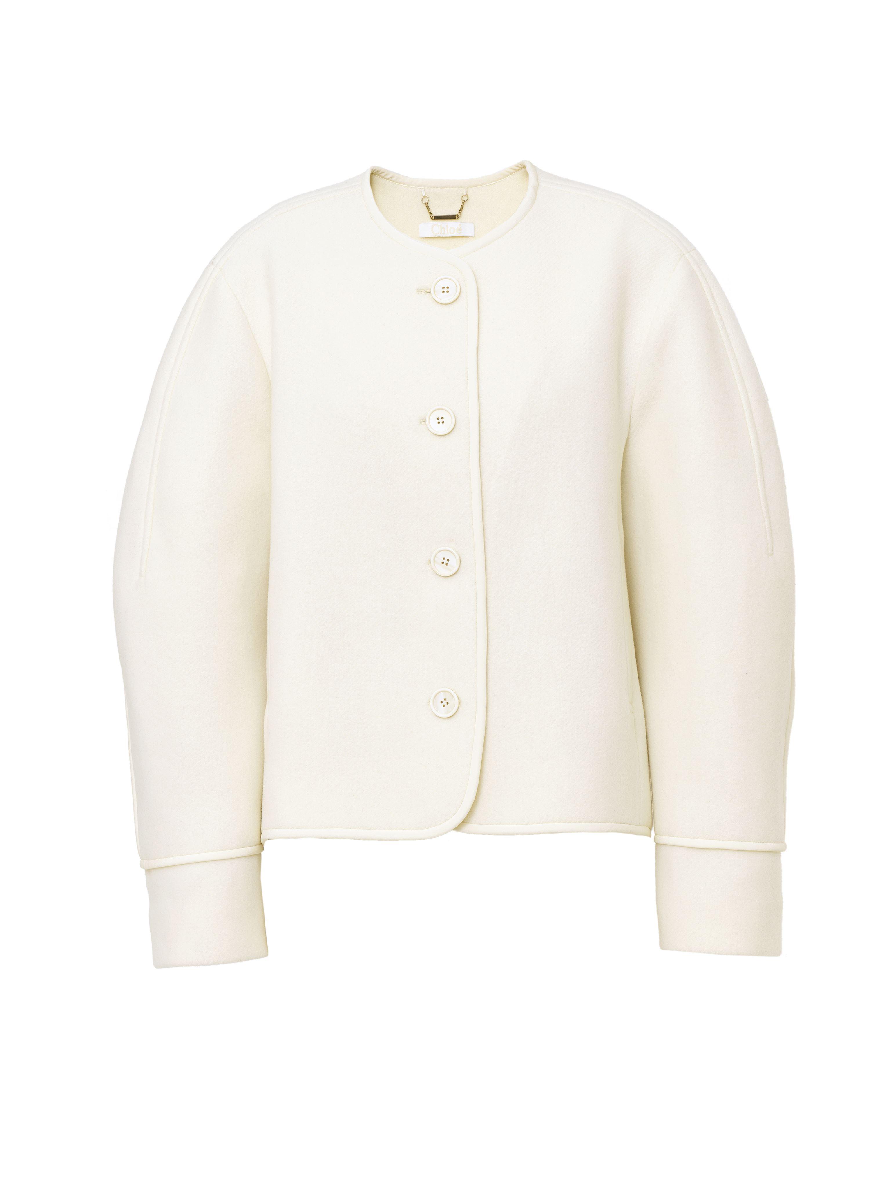 Chloé Boxy Jacket in White | Lyst