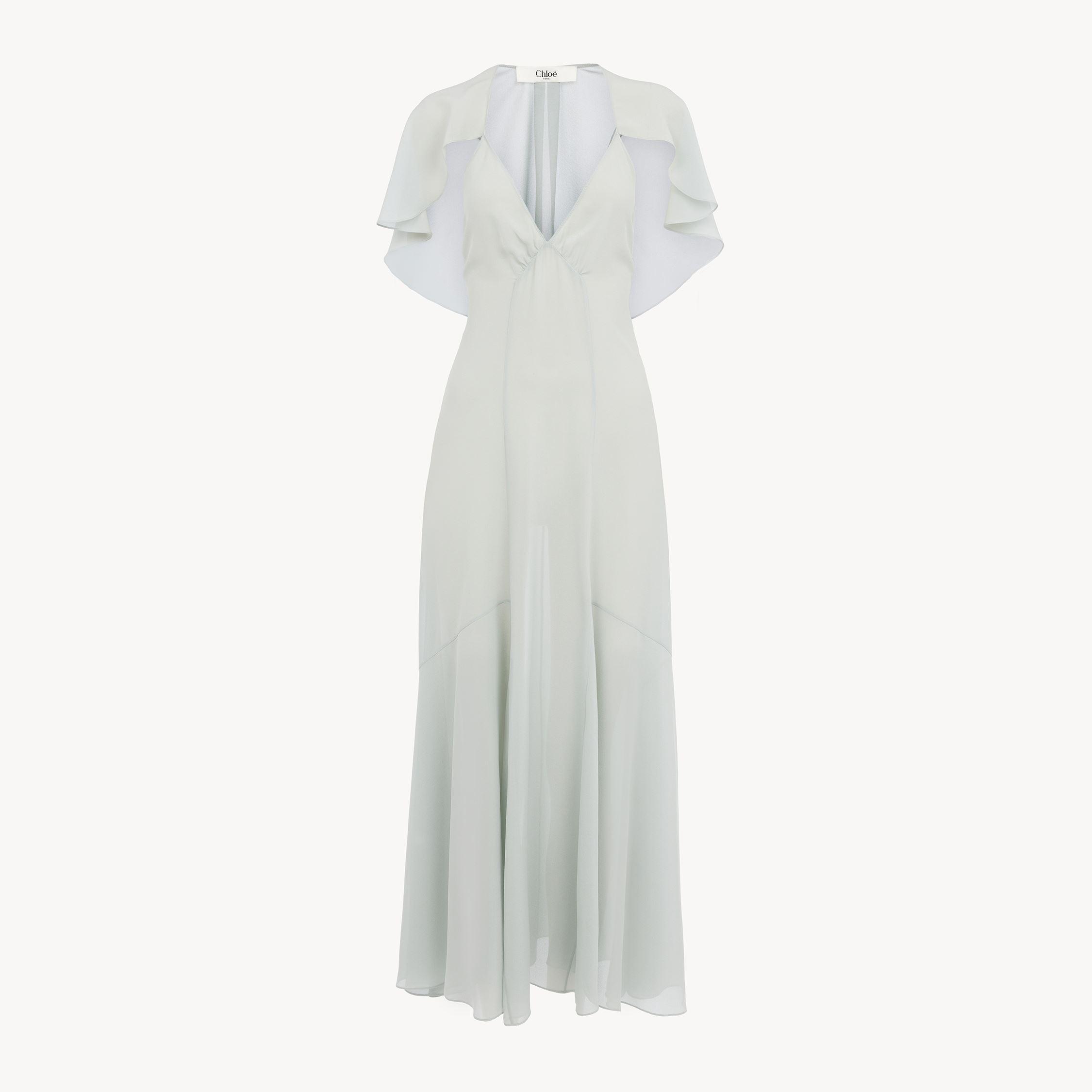 chloe white silk dress Silk maxi dress