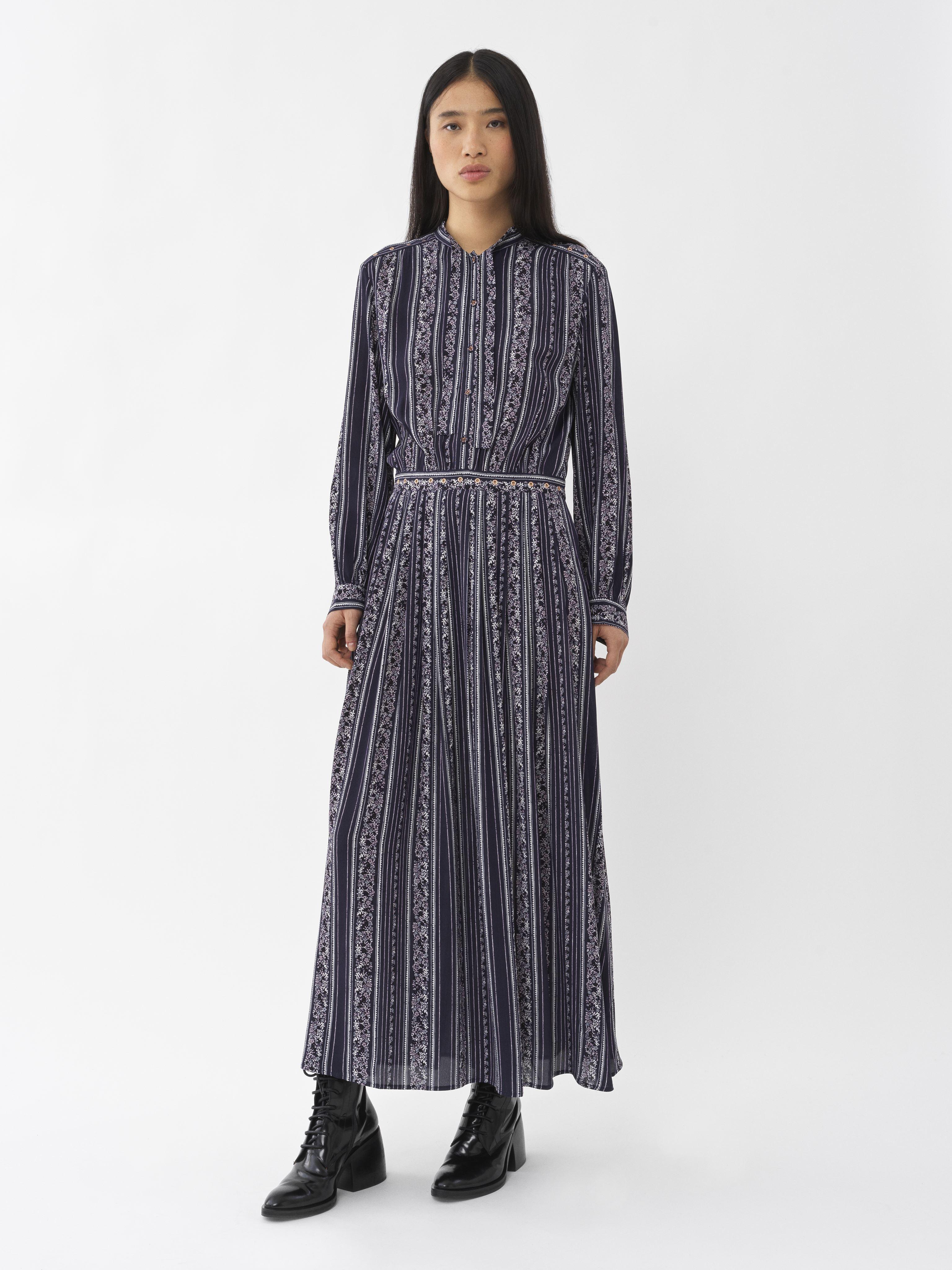 By Chloé Printed Dress in Blue | Lyst