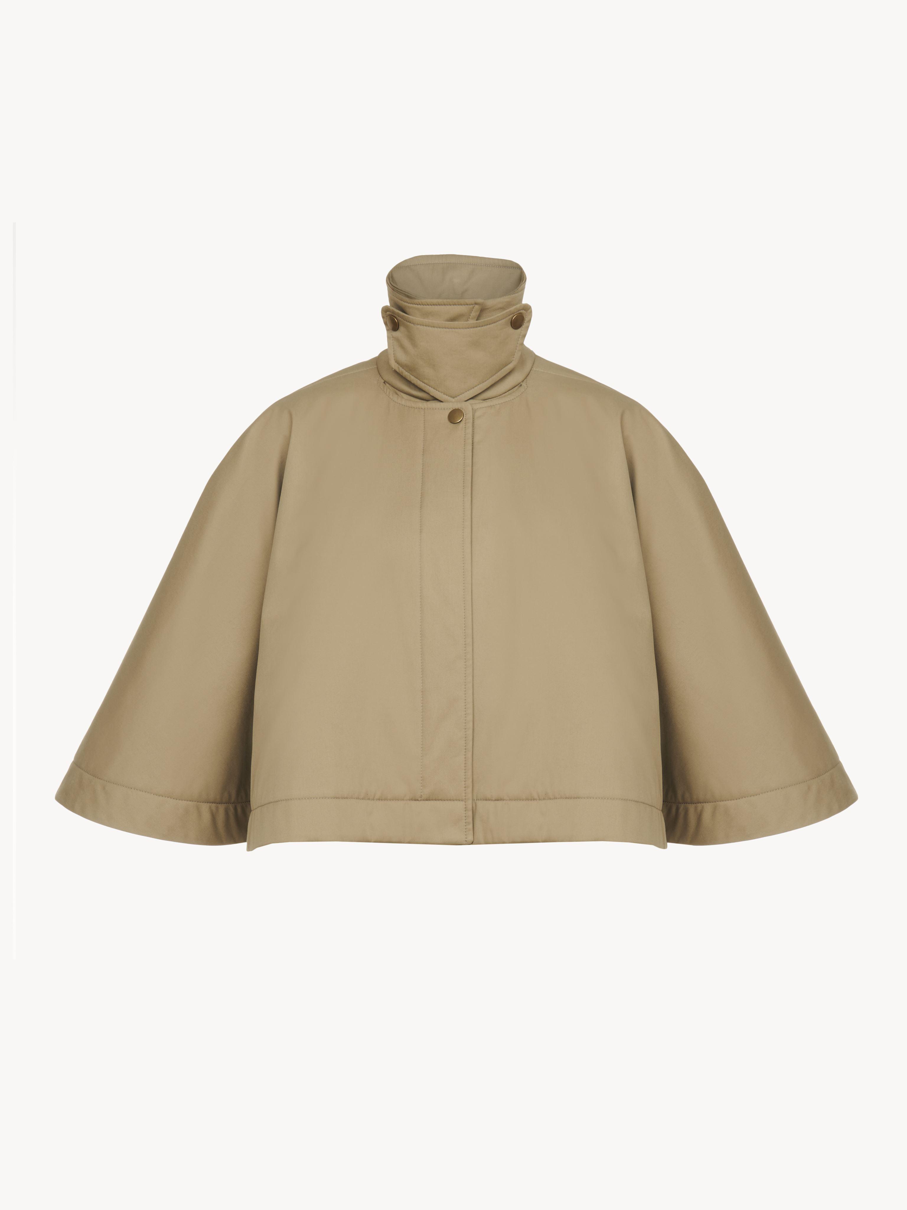 ジャケット Chloe Short brown shiny cotton cape Chloé Capes for Women | Online Sale up to 80% off | Lyst